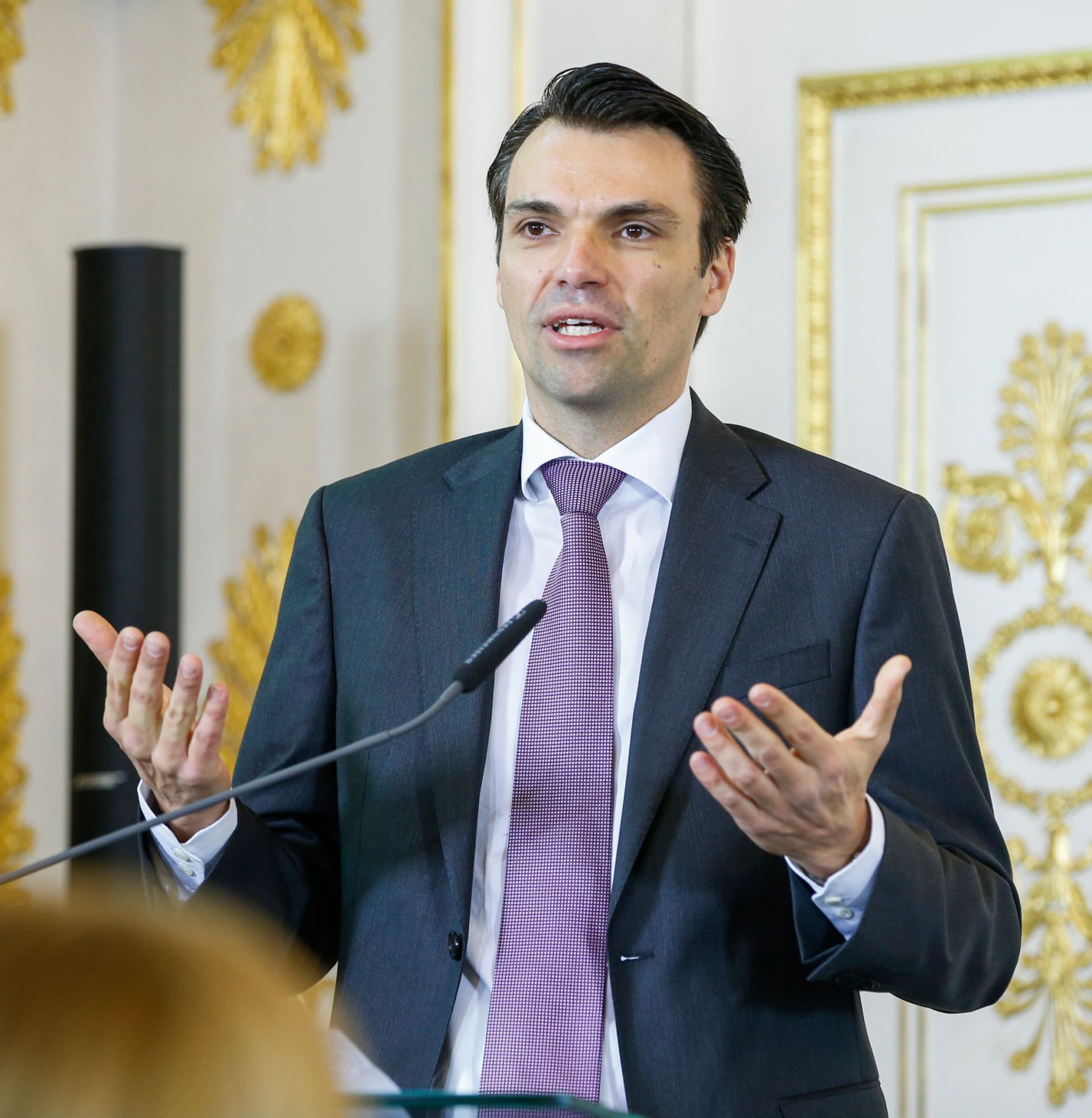 Am 28. J&auml;nner 2015 fand im Bundeskanzleramt die Veranstaltung &bdquo;Was bedeutet Datenschutz f&uuml;r Unternehmen&ldquo; anl&auml;sslich des 9. Europ&auml;ischen Datenschutztages statt. Im Bild Jochen Borenich, Vertriebsvorstand der Kapsch BusinessCom AG bei seinem Vortrag &bdquo;Was bedeutet Datenschutz f&uuml;r mein Unternehmen?&ldquo;