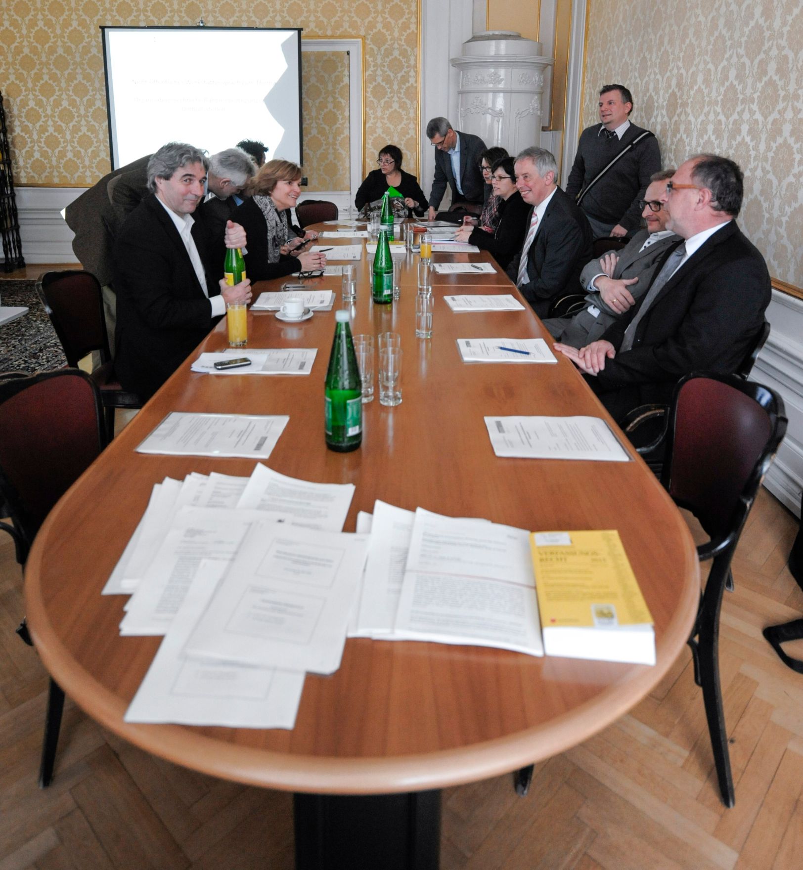 Am 26. M&auml;rz 2015 fand im Institut f&uuml;r Staatsorganisation und Verwaltungsreform ein nicht-&ouml;ffentliches Werkstattgespr&auml;ch zum Thema Organisationsrechtliche Rahmenbedingungen von Ombudsstellen statt. Blick auf einige Teilnehmer.