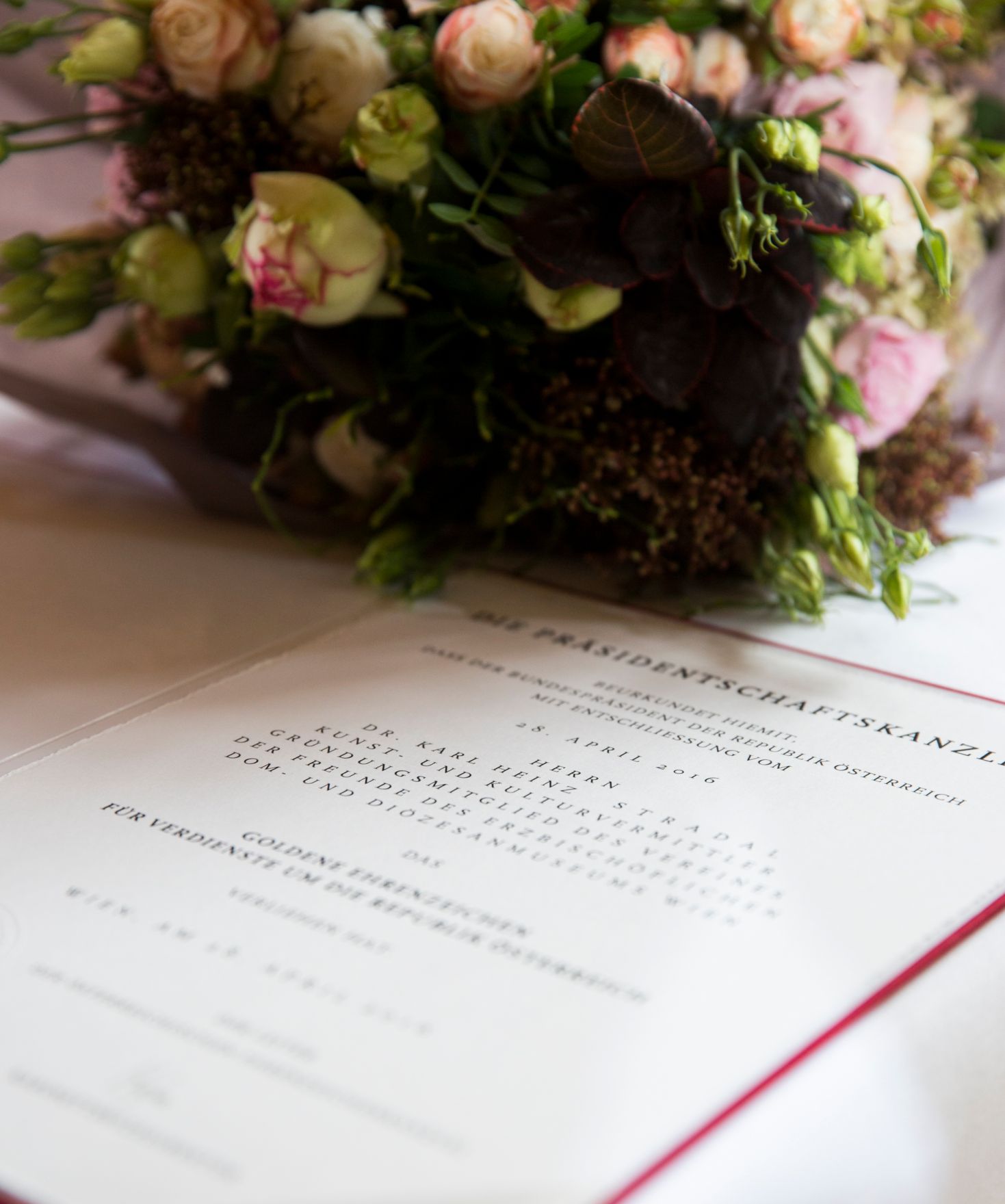 Am 10. Oktober 2016 &uuml;berreichte Ministerialrat Reinhold Hohengartner das Goldene Ehrenzeichen f&uuml;r Verdienste um die Republik &Ouml;sterreich an Karl Heinz Stradal und die Urkunde, mit der Andreas Pittler der Berufstitel Professor verliehen wurde.