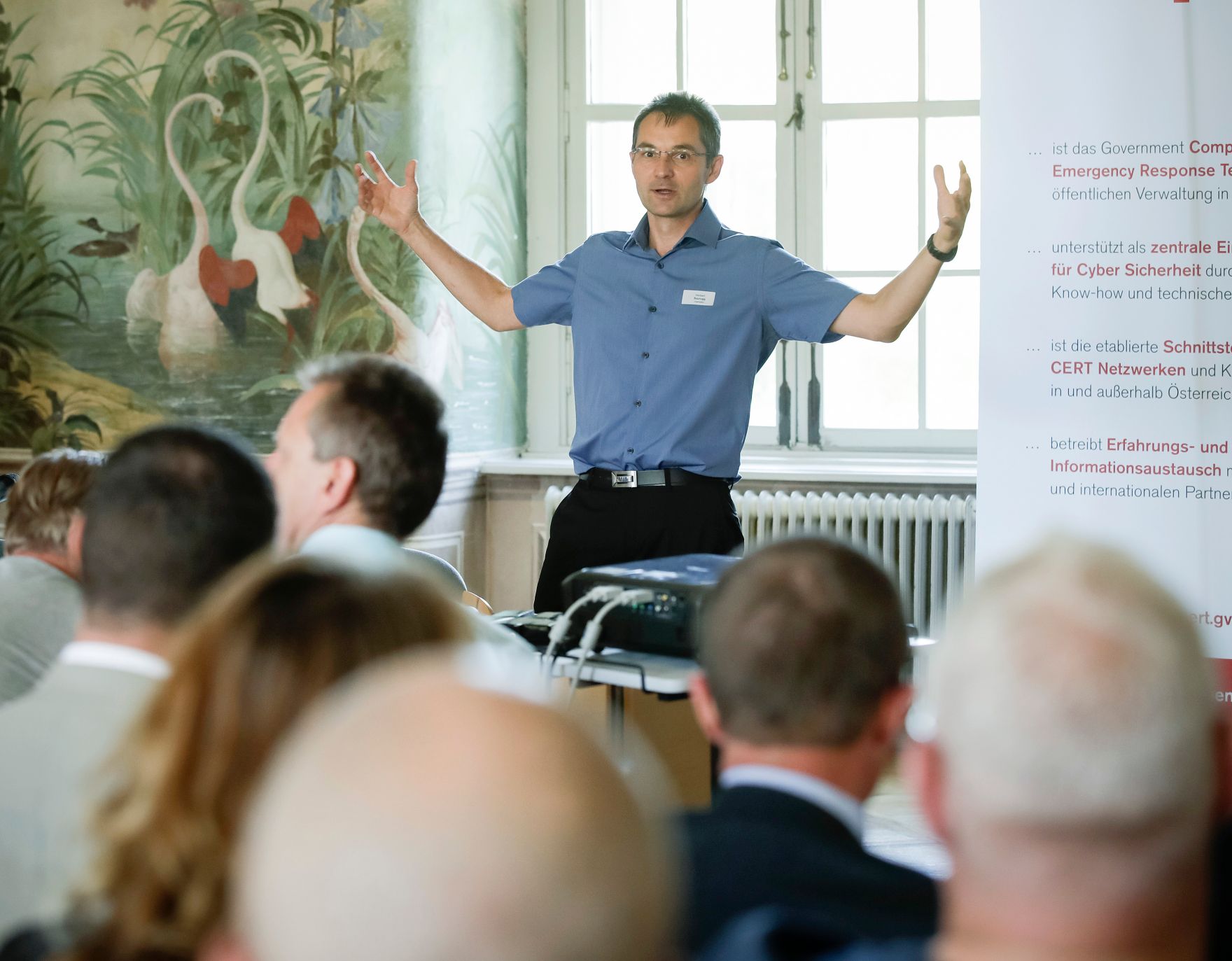 Am 5. September 2017 fand der Workshop zum Thema &bdquo;Gro&szlig;fl&auml;chiger Stromausfall/Blackout&ldquo; im Schloss Laudon statt.