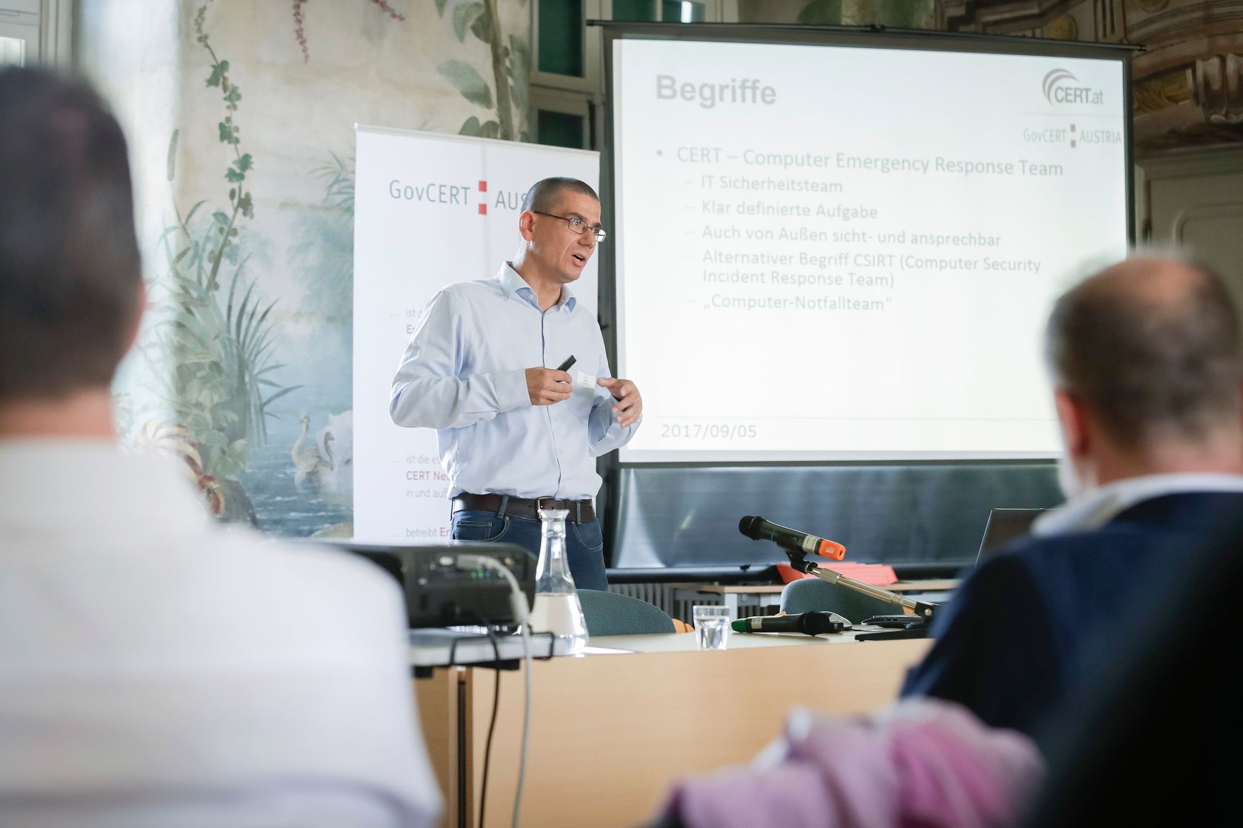 Am 5. September 2017 fand der Workshop zum Thema &bdquo;Gro&szlig;fl&auml;chiger Stromausfall/Blackout&ldquo; im Schloss Laudon statt.