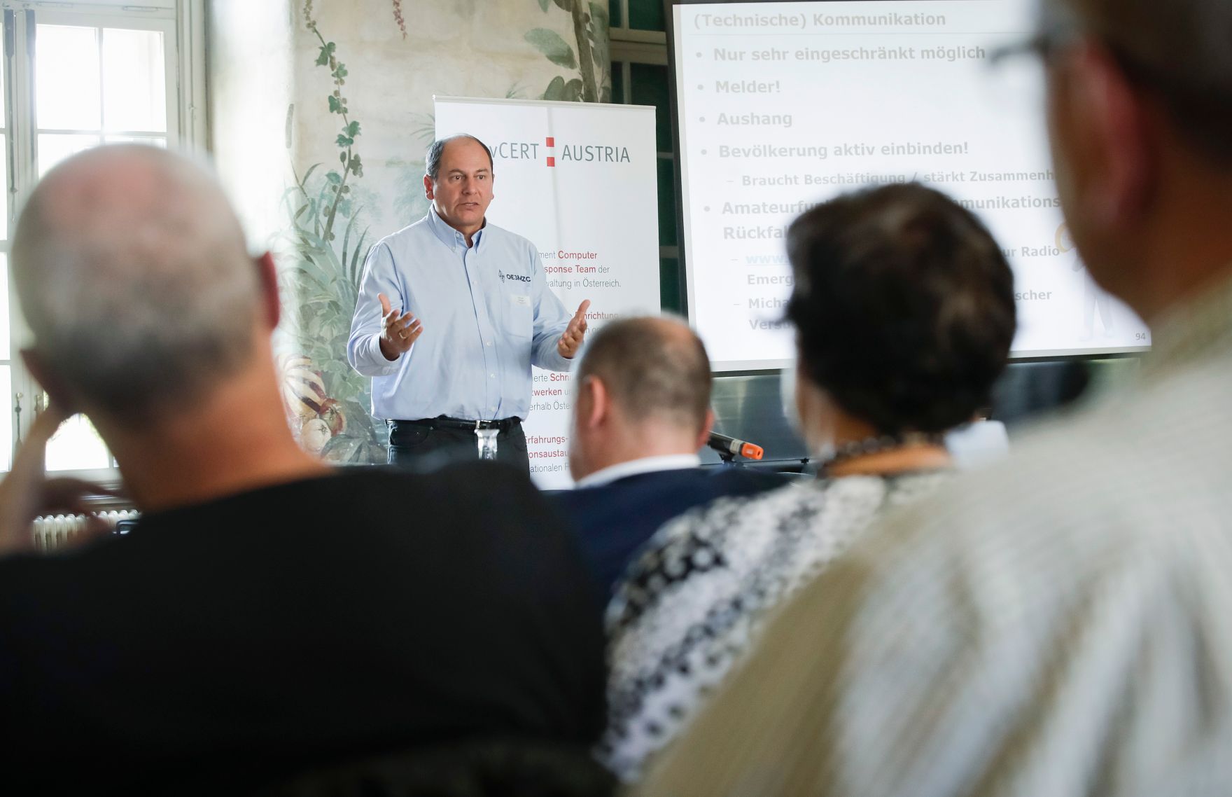 Am 5. September 2017 fand der Workshop zum Thema &bdquo;Gro&szlig;fl&auml;chiger Stromausfall/Blackout&ldquo; im Schloss Laudon statt.