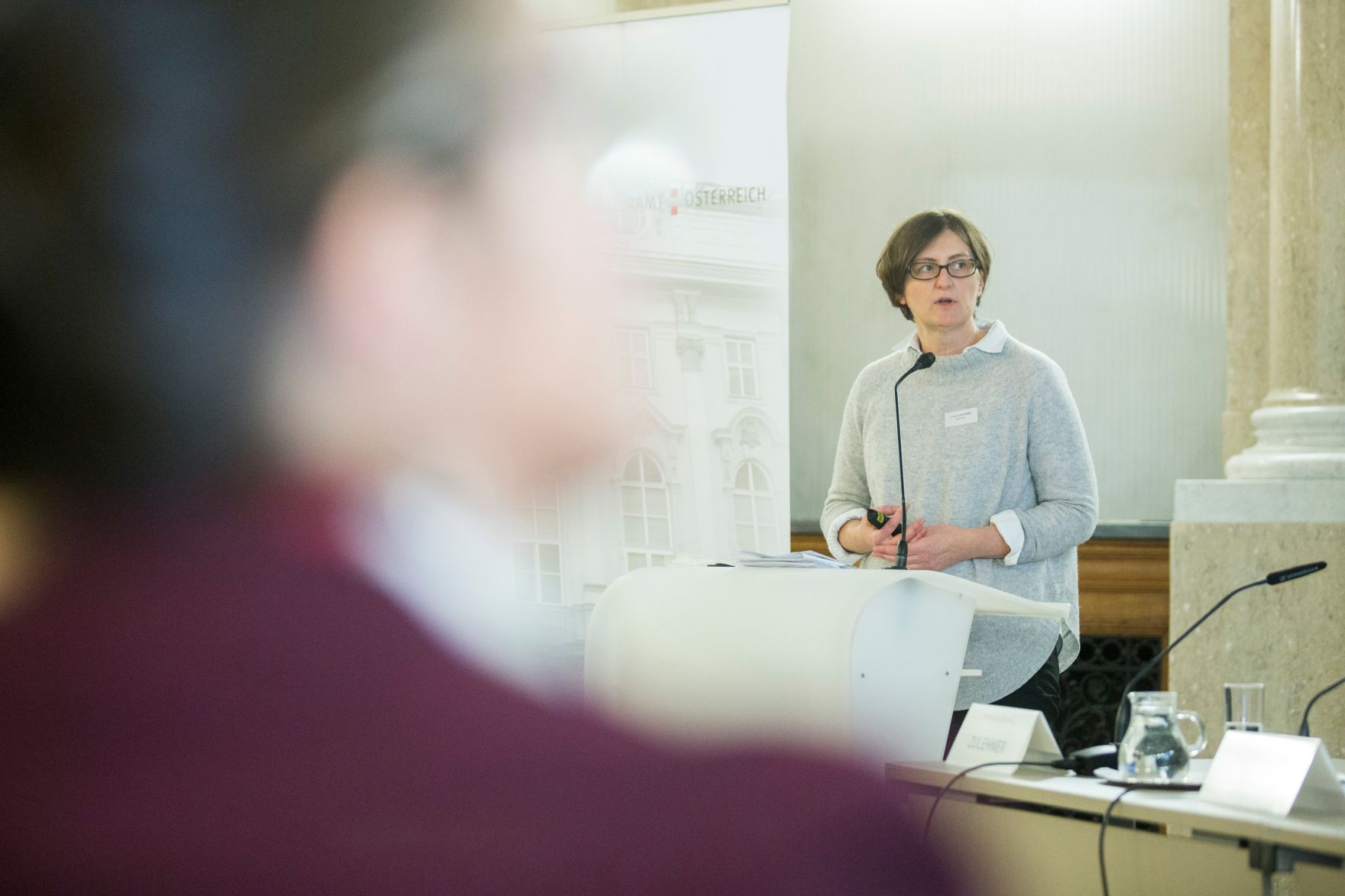 Am 13. November 2017 fand die Veranstaltung "Gender Pay Gap: Fakten, Handlungen, Ergebnisse" statt. Im Bild Christine Zulehner, Professorin f&uuml;r Volkswirtschaftslehre an der Universit&auml;t Wien.