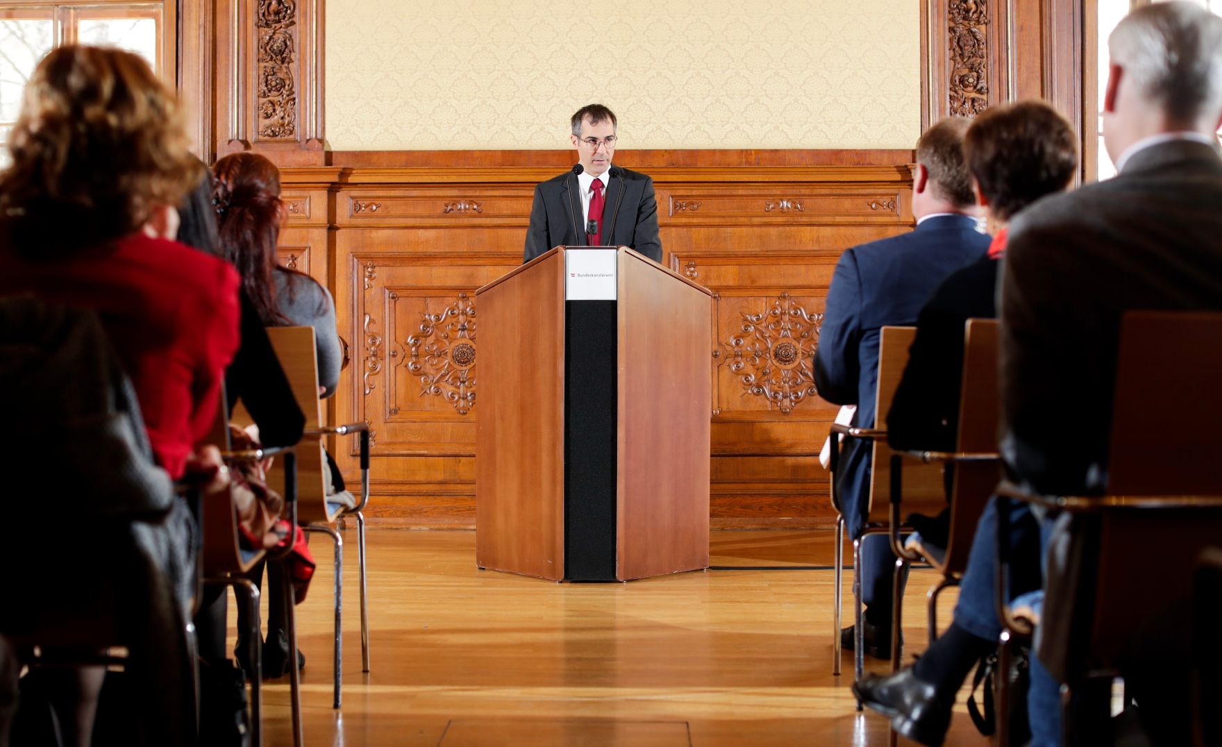 Am 7. November 2018 &uuml;berreichte Christian Kircher das &Ouml;sterreichische Ehrenkreuz f&uuml;r Wissenschaft und Kunst I. Klasse an Gregor Hatala. Im Bild Laudator Rudolf W&auml;chter.