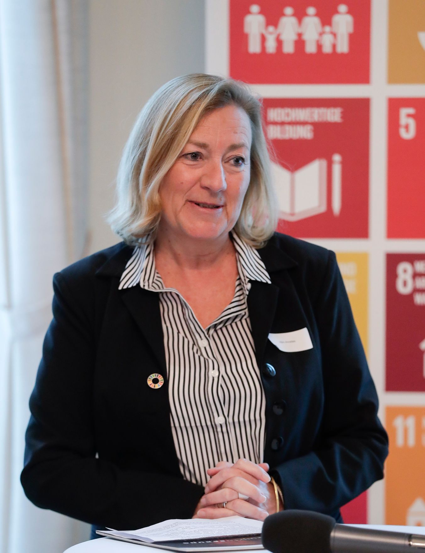 Am 3. Dezember 2018 fand die Veranstaltung &quot;Generation 2030: Together for a Good Life for Everyone&quot; im Bundeskanzleramt statt. Im Bild die Gesch&auml;ftsf&uuml;hrerin der AG Globale Verantwortung Annelies Vilim.