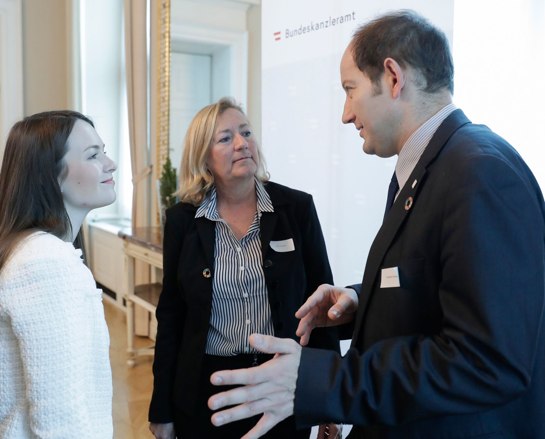 Am 3. Dezember 2018 fand die Veranstaltung &quot;Generation 2030: Together for a Good Life for Everyone&quot; im Bundeskanzleramt statt. Im Bild die Gesch&auml;ftsf&uuml;hrerin der AG Globale Verantwortung Annelies Vilim (m.).