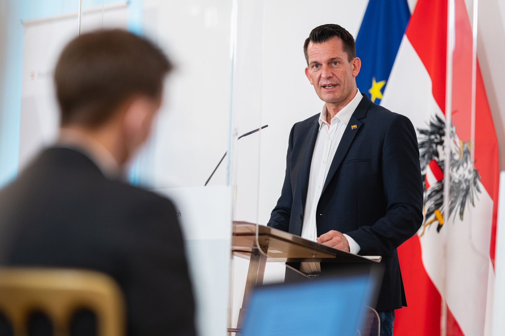 Im Bild Bundesminister Wolfgang M&uuml;ckstein nach dem Ministerrat am 2. Juni 2021.