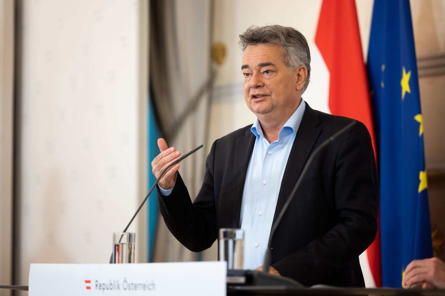 Im Bild Vizekanzler Werner Kogler nach dem Ministerrat am 6. Oktober 2021.