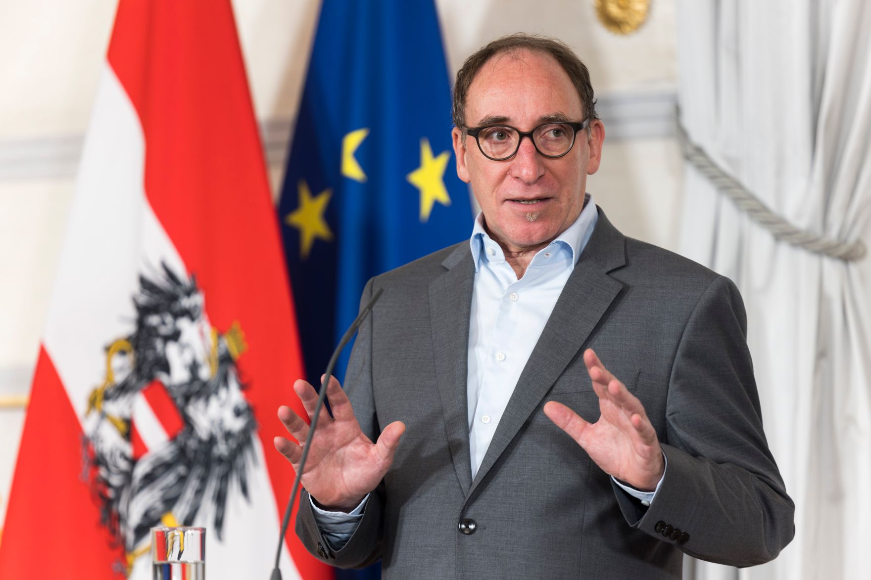 Am 8. November 2022 fand die Pressekonferenz zum Krisensicherheitsgesetz statt. Im Bild Bundesminister Johannes Rauch.