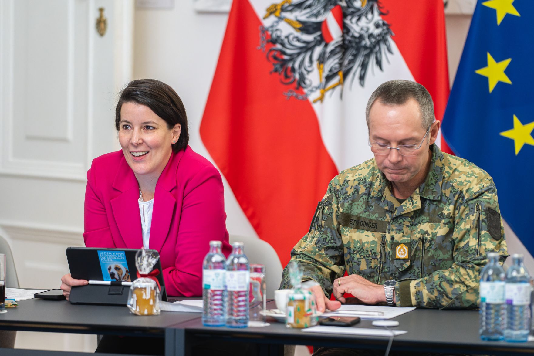 Am 19. Dezember 2022 nahmen Staatssekret&auml;rin Claudia Plakolm, Bundesministerin Klaudia Tanner und Bundesminister Johannes Rauch Veranstaltung &bdquo;1 Jahr GECKO&ldquo; teil.