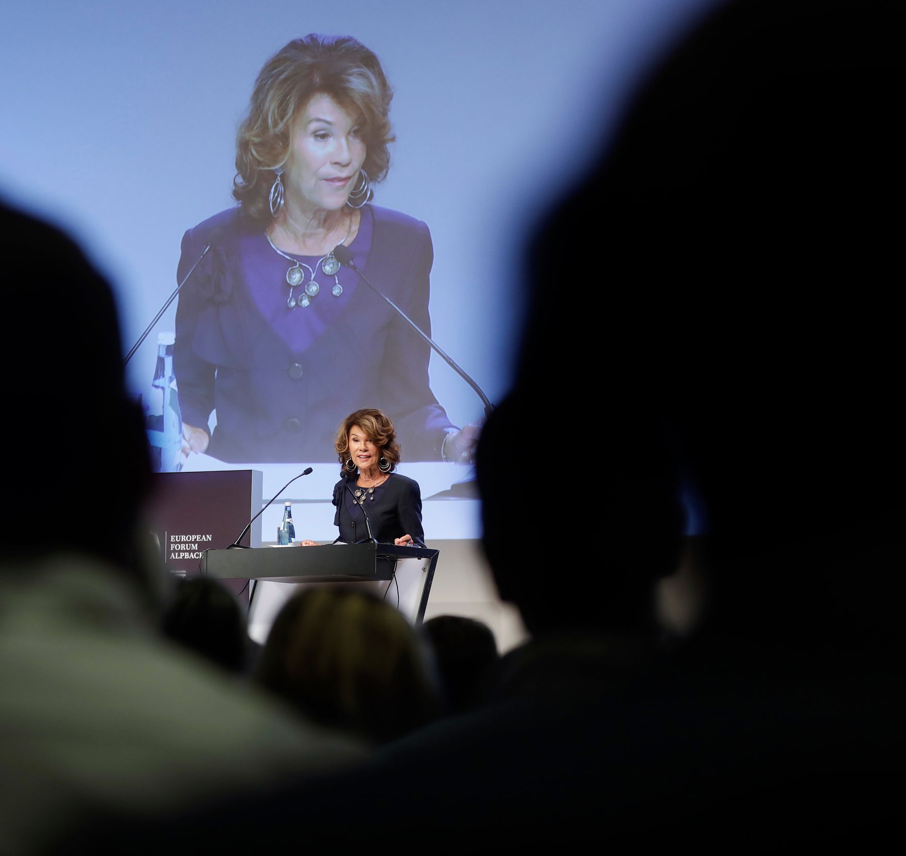Am 24. August 2019 nahm Bundeskanzlerin Brigitte Bierlein (im Bild) gemeinsam mit Bundespr&auml;sident Alexander Van der Bellen am Forum Alpbach teil.