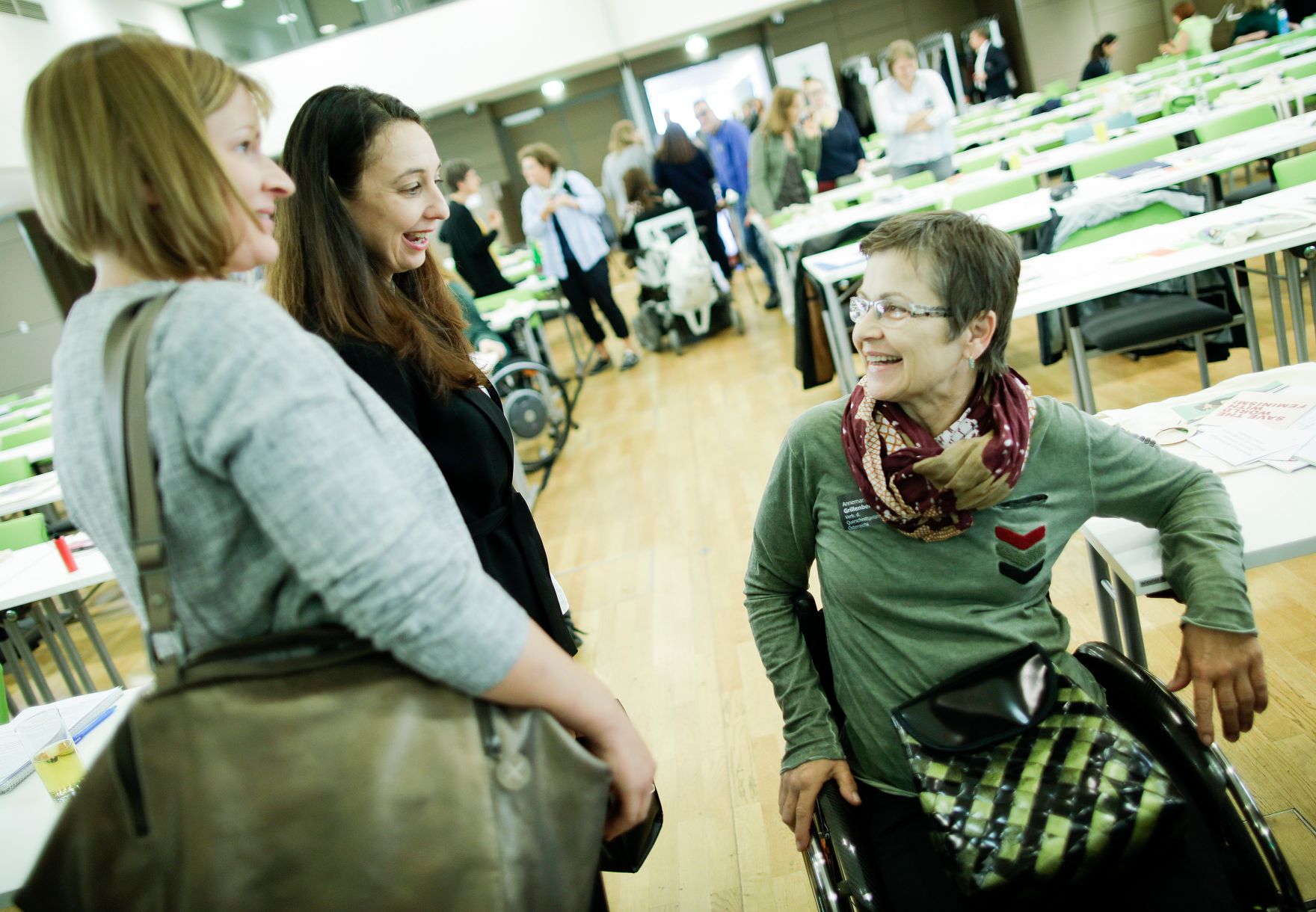 Am 12. September 2019 nahm Bundeskanzlerin Brigitte Bierlein gemeinsam mit Bundesministerin Ines Stilling (m.) und Bundesministerin Brigitte Zarfl beim der Er&ouml;ffnung der Konferenz &bdquo;Frauen mit Behinderung &ndash; warum wir dar&uuml;ber reden m&uuml;ssen&ldquo; teil.