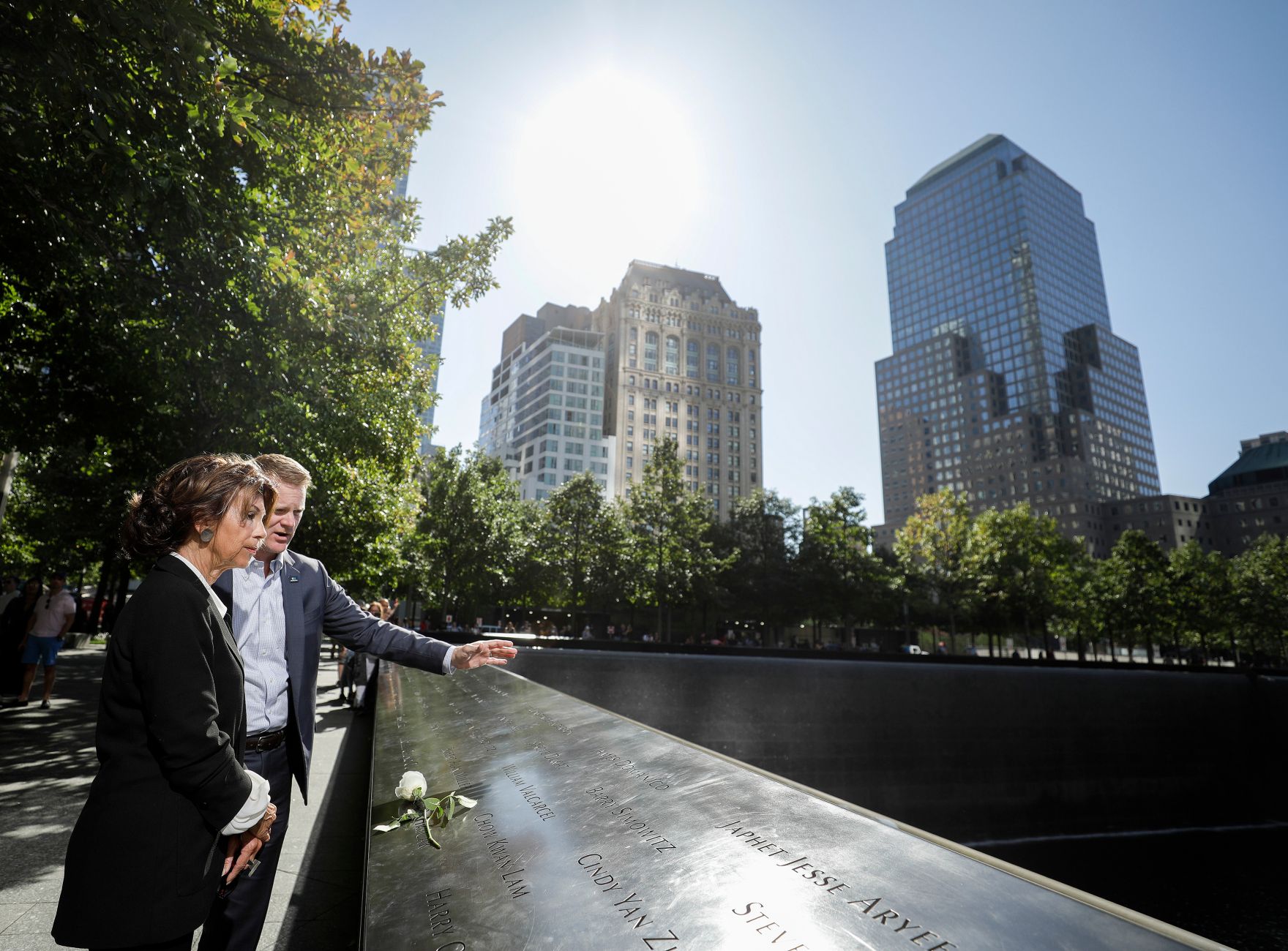 Am 21. September 2019 reiste Bundeskanzlerin Brigitte Bierlein anl&auml;sslich der UN-Generalversammlung nach New York. Im Bild beim 9/11 Memorial.