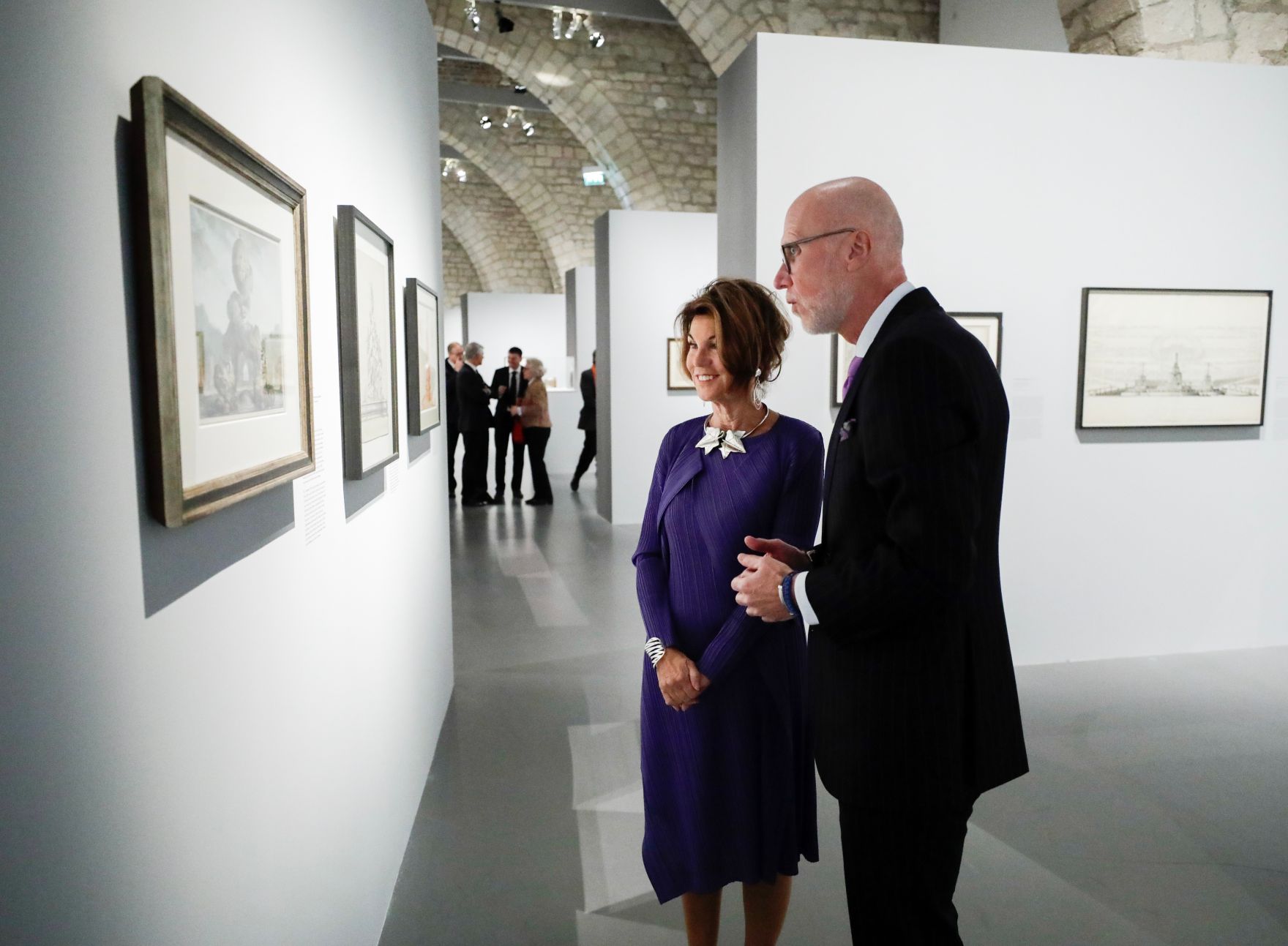 Am 12. November 2019 er&ouml;ffnete Bundeskanzlerin Brigitte Bierlein (im Bild) im Rahmen ihrer Paris Reise die Ausstellung &quot;Saison Viennoise&quot; im Architekturmuseum Cit&eacute; de l'architecture &amp; du patrimoine.