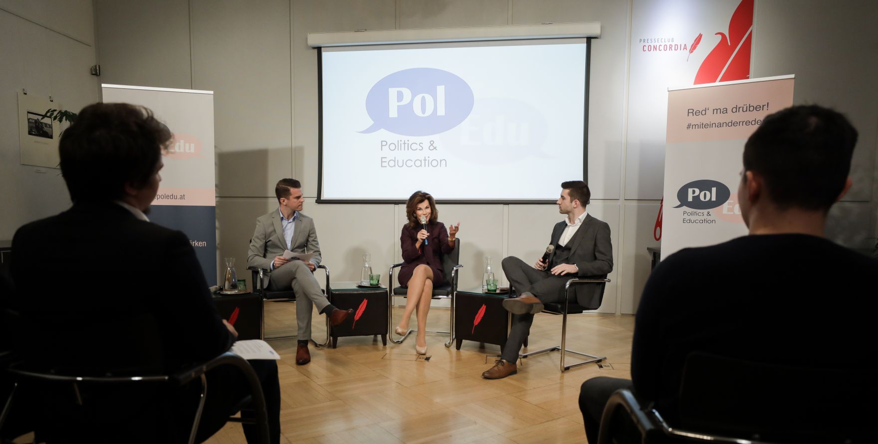 Am 9. Dezember 2019 nahm Bundeskanzlerin Brigitte Bierlein an der Veranstaltung von PolEdu teil.