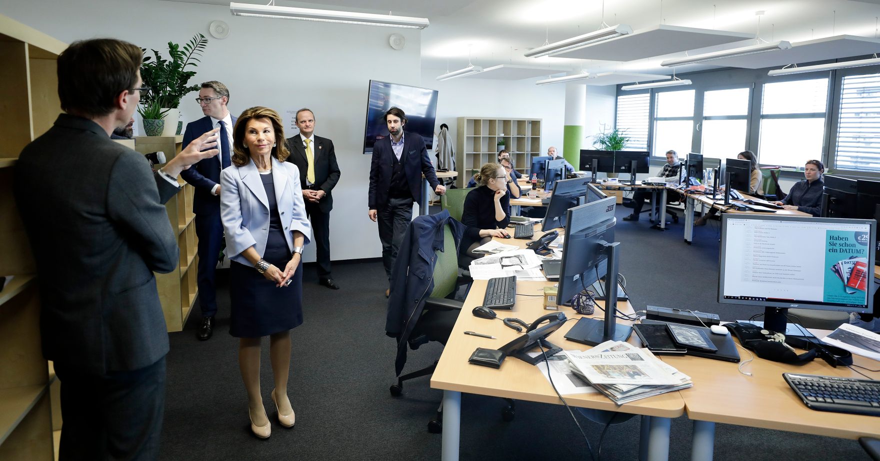 Am 20. Dezember 2019 besuchte Bundeskanzlerin Brigitte Bierlein die Redaktion der Wiener Zeitung.
