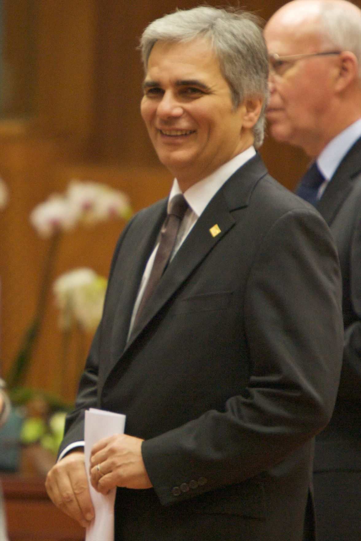 Freitag, den 29. Oktober 2010 fand in Br&uuml;ssel, Belgien die Sitzung des Europ&auml;ischen Rates der EU-Staats- und Regierungschefs statt. Im Bild Bundeskanzler Werner Faymann.