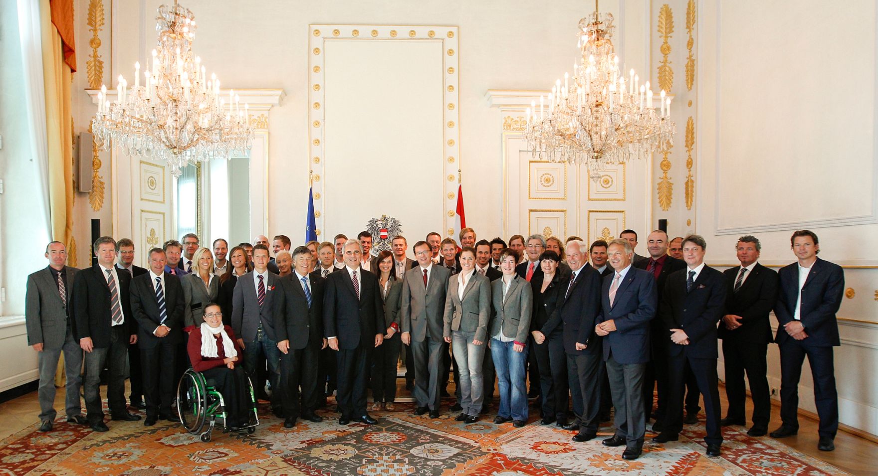 Am 14. September 2011 empfing Bundeskanzler Werner Faymann Sportlerinnen und Sportler des &Ouml;sterreichischen Skiverbandes (&Ouml;SV) im Bundeskanzleramt.