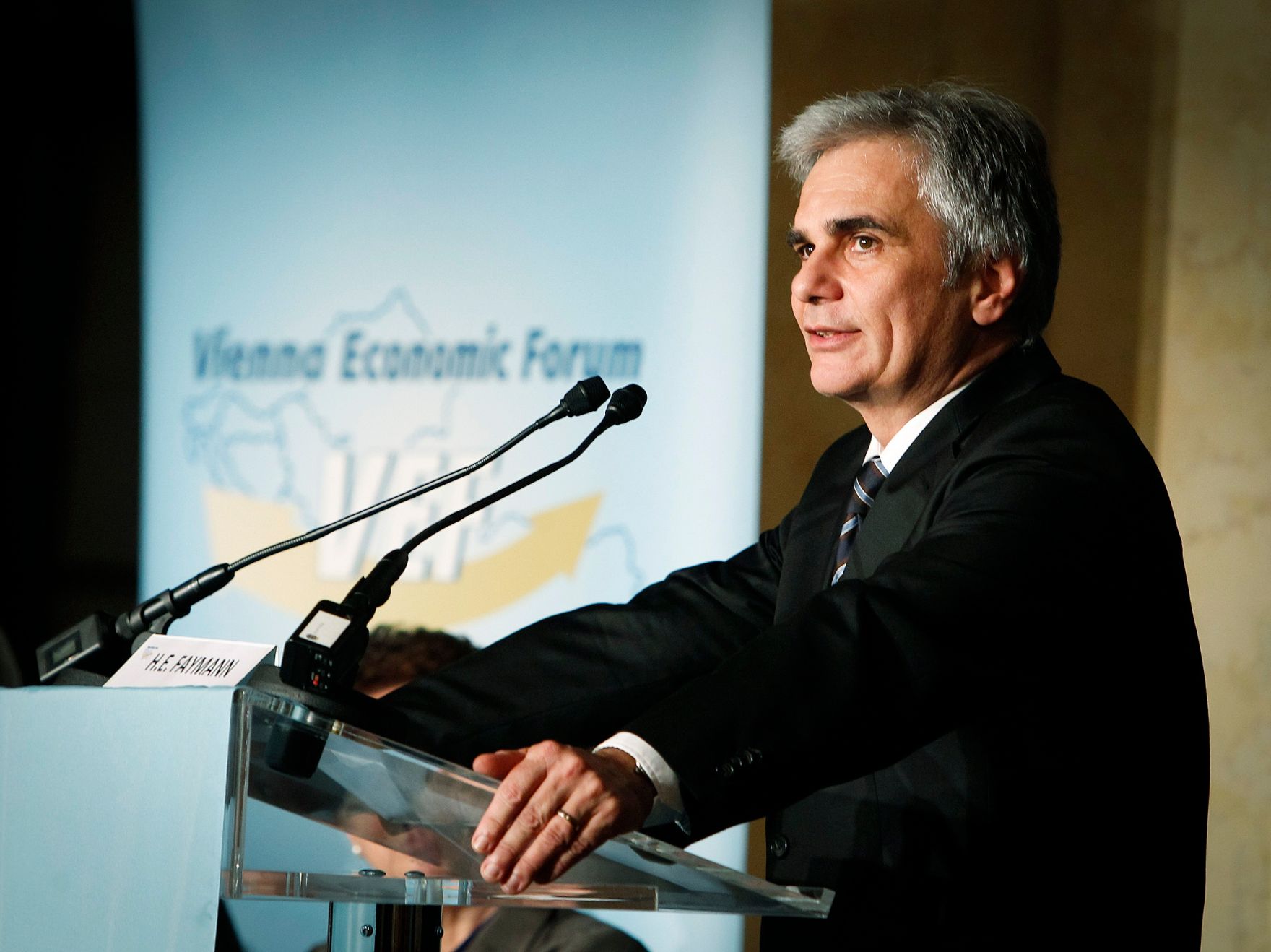 Am 19. November 2012 hielt Bundeskanzler Werner Faymann eine Rede bei dem Vienna Economic Forum im Palais Nieder&ouml;sterreich.