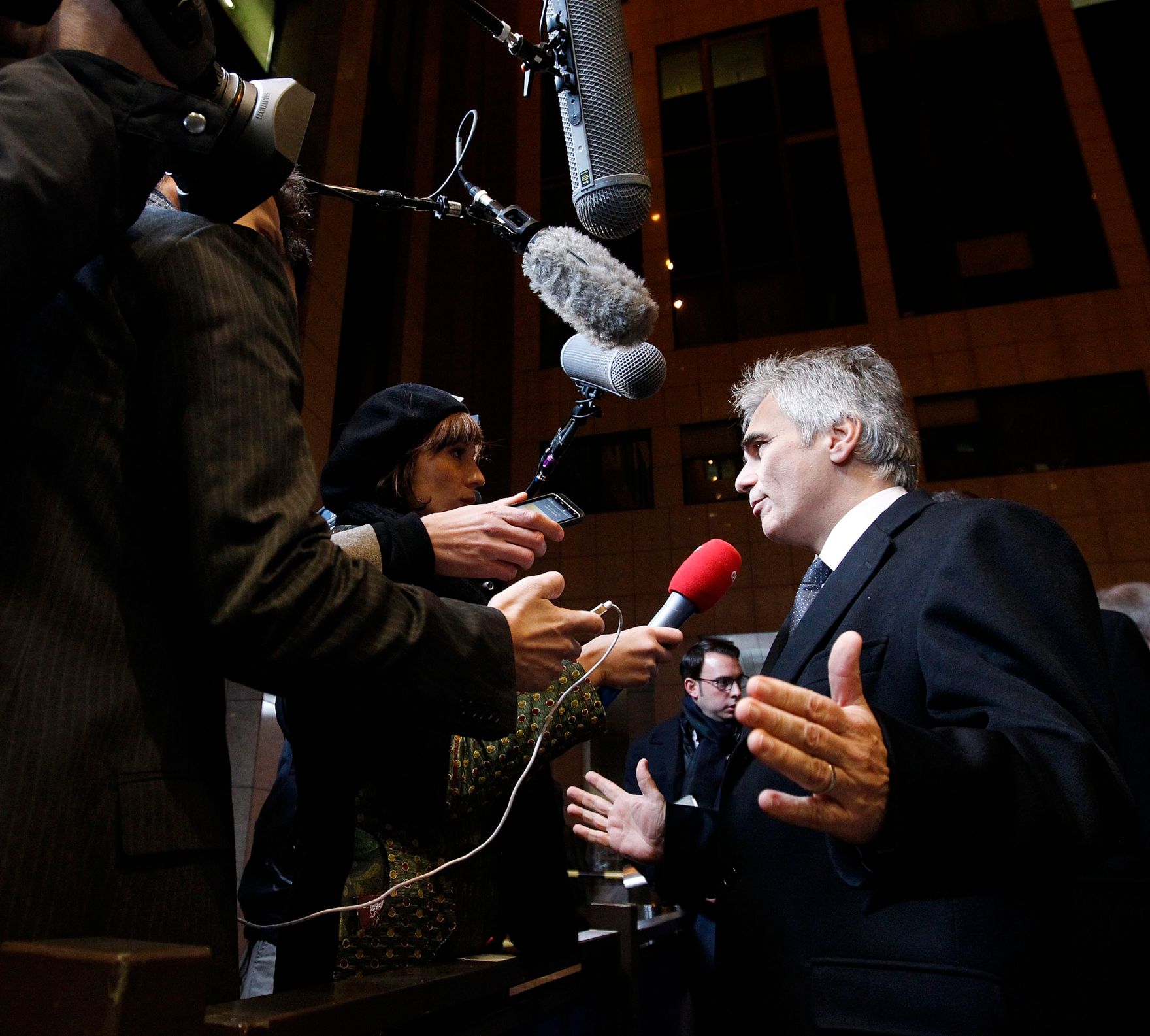 Am 22. November 2012 begann in Br&uuml;ssel der 2-t&auml;gige Europ&auml;ische Rat der EU-Staats- und Regierungschefs. Im Bild Bundeskanzler Werner Faymann bei Pressestatements.
