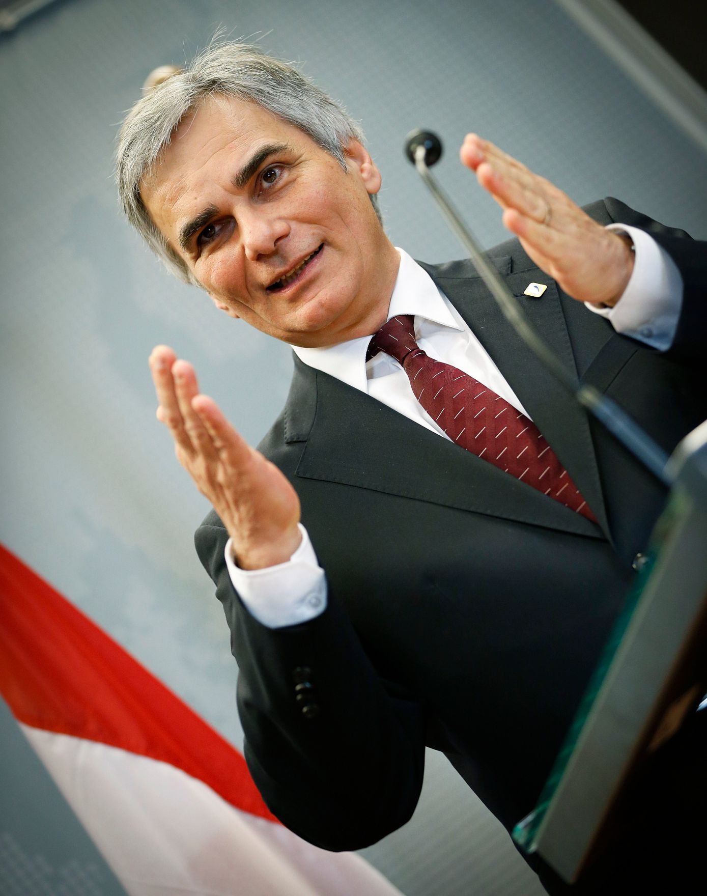 Am 14. Dezember 2012 endete in Br&uuml;ssel der zweit&auml;gige Europ&auml;ische Rat der EU-Staats- und Regierungschefs. Im Bild Bundeskanzler Werner Faymann bei der Pressekonferenz.