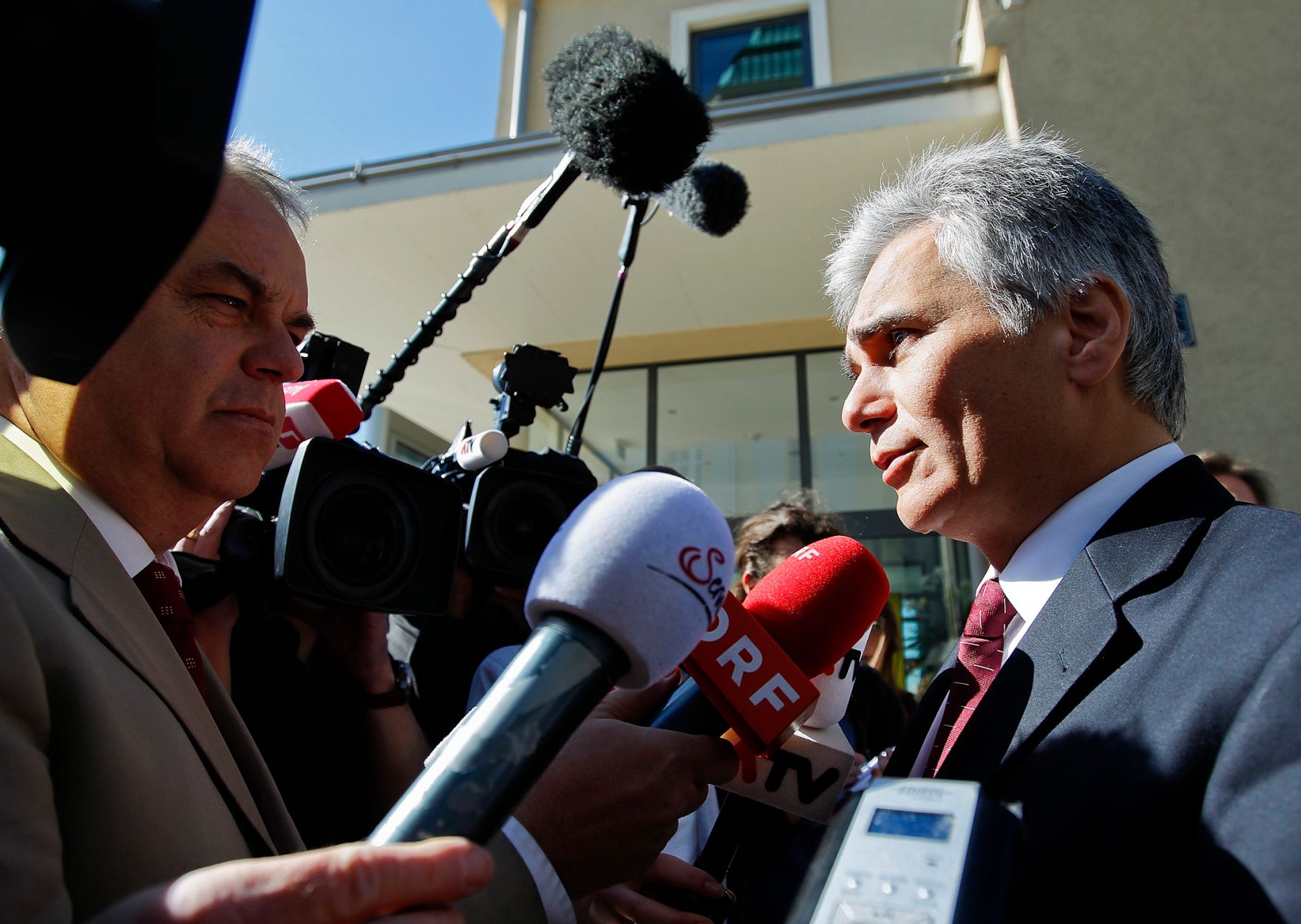 Am 27. April 2012 fand am Kahlenberg die Klausurtagung der Bundesregierung statt. Im Bild Bundeskanzler Werner Faymann.