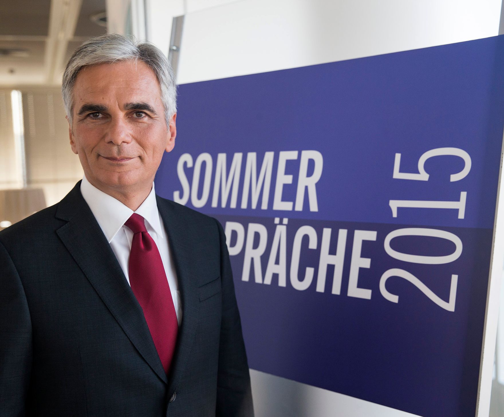 Am 31. August 2015 war Bundeskanzler Werner Faymann Gast in der ORF-Sendung "Sommergespr&auml;che 2015" im Ringturm.