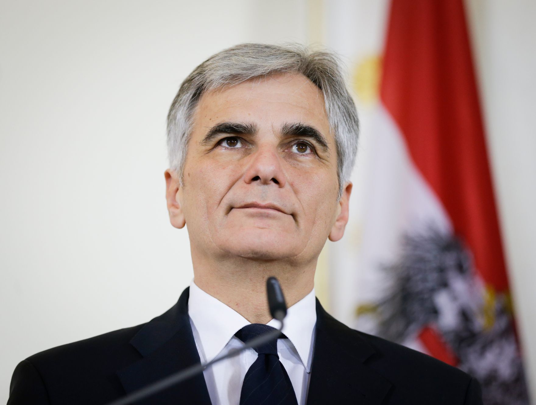 Bundeskanzler Werner Faymann beim Pressefoyer nach dem Ministerrat am 9. Dezember 2015. 