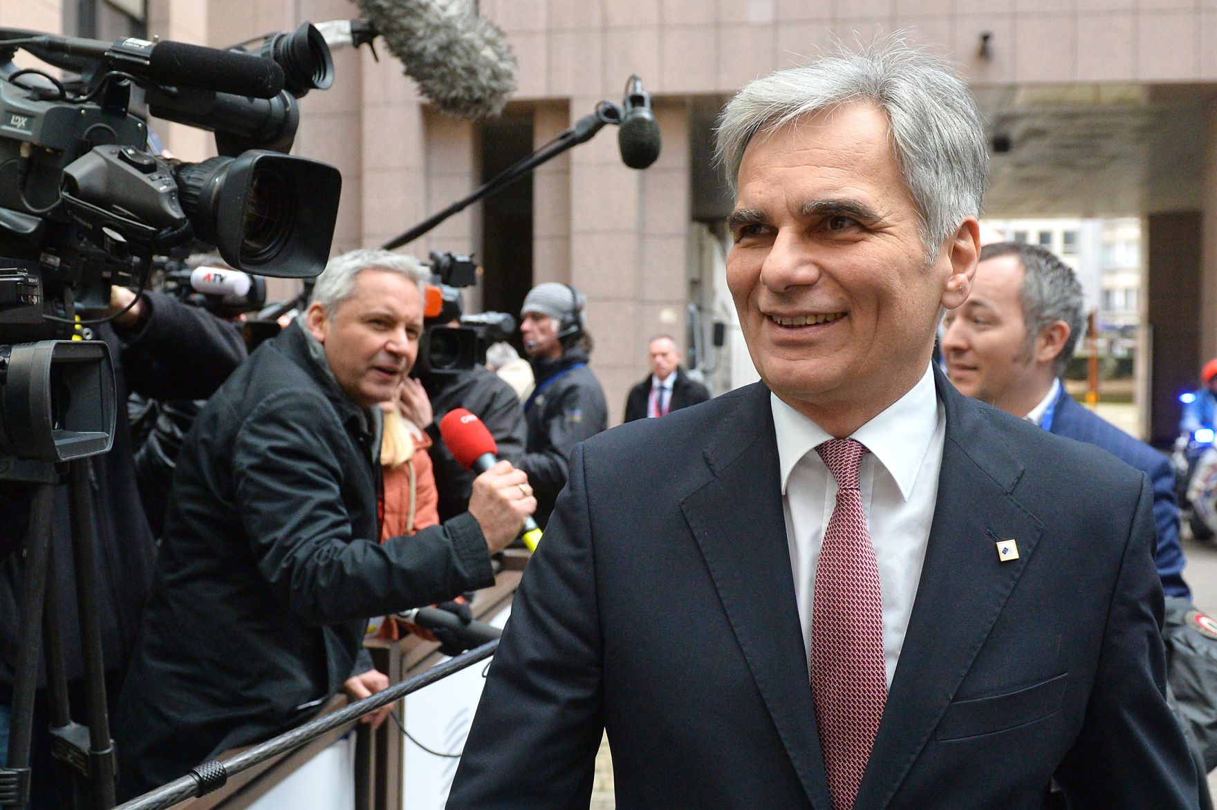 Vom 17.-18. M&auml;rz 2016 fand in Br&uuml;ssel der Europ&auml;ische Rat der Staats- und Regierungschefs statt. Im Bild Bundeskanzler Werner Faymann bei Pressestatements.