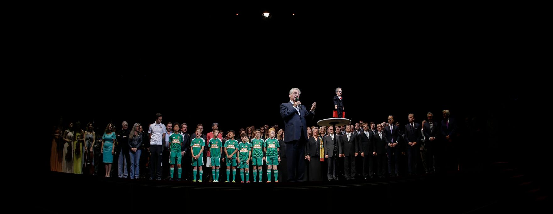 Am 19. Juni 2016 gaben Bundeskanzler und Vizekanzler eine Matinee f&uuml;r Bundespr&auml;sident Heinz Fischer (im Bild) im Wiener Burgtheater.