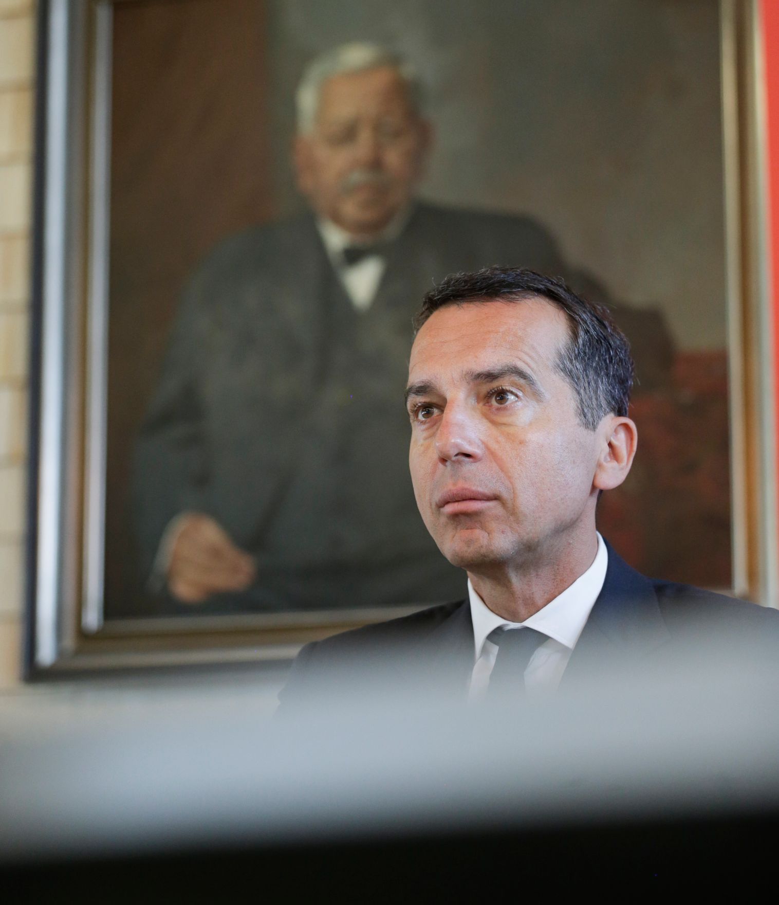 Am 19. Juli 2016 besuchte Bundeskanzler Christian Kern (im Bild) das Bundesland Vorarlberg. Im Bild bei den "Vorarlberger Nachrichten".