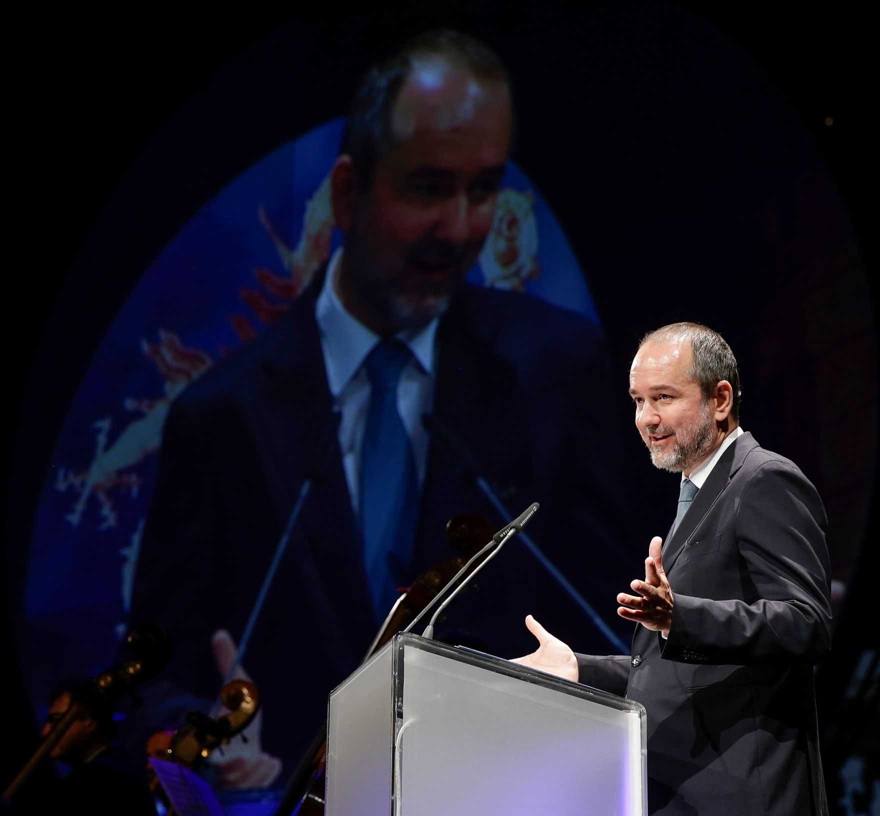 Am 20. Juli 2016 besuchte Bundeskanzler Christian Kern die Er&ouml;ffnung der Bregenzer Festspiele in Vorarlberg. Im Bild Kunst- und Kulturminister Thomas Drozda bei seine Ansprache.