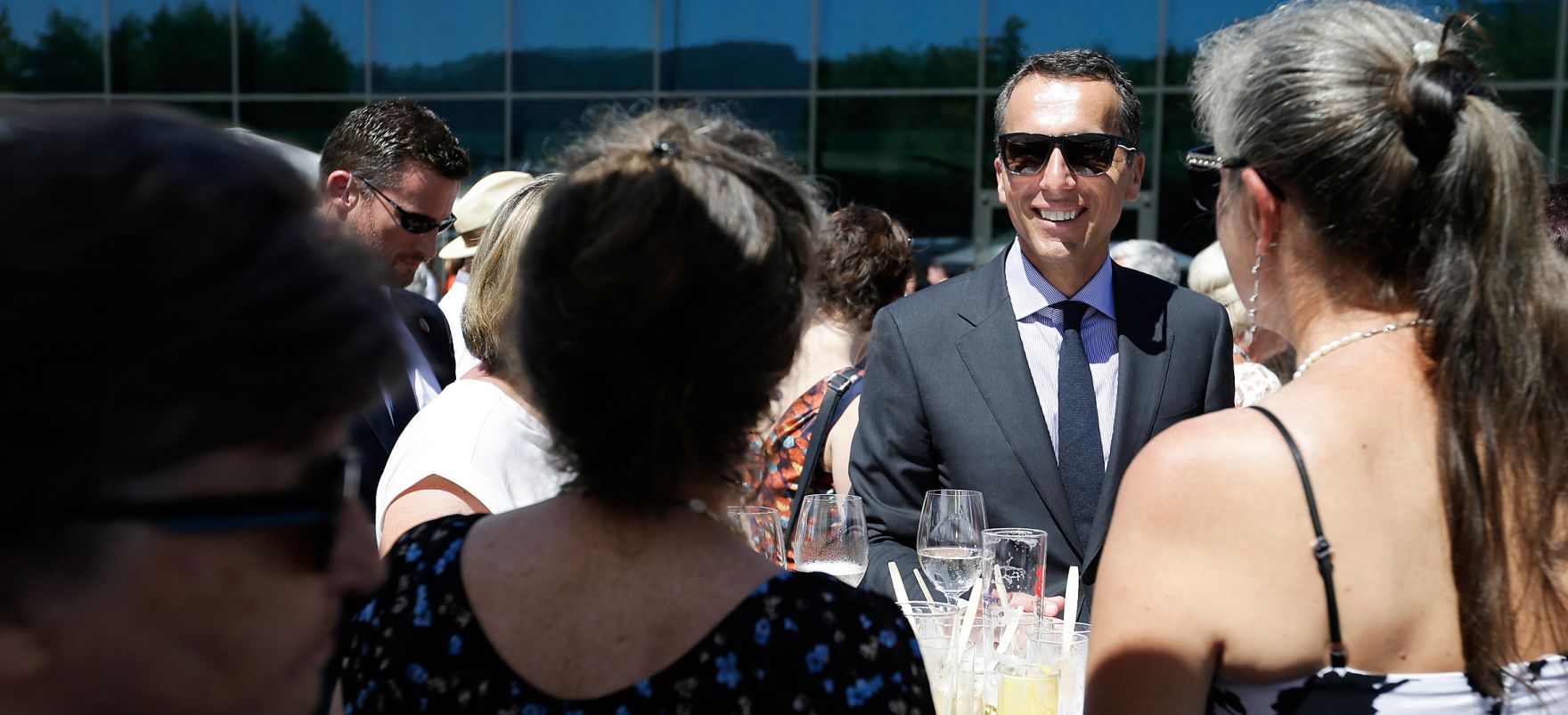 Am 20. Juli 2016 besuchte Bundeskanzler Christian Kern (im Bild) die Er&ouml;ffnung der Bregenzer Festspiele in Vorarlberg.