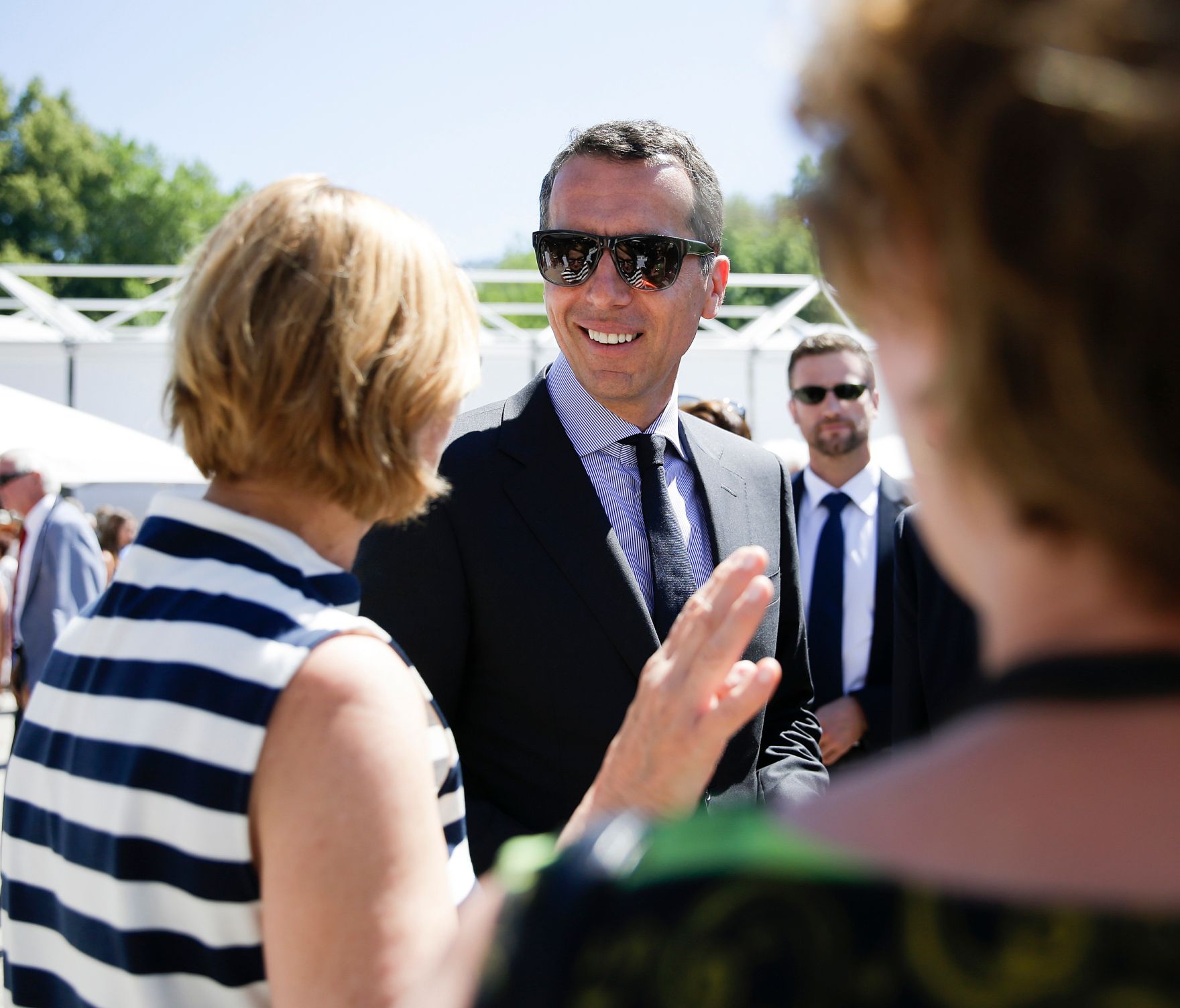 Am 20. Juli besuchte Bundeskanzler Christian Kern (im Bild) die Er&ouml;ffnung der Bregenzer Festspiele 2016 in Vorarlberg.