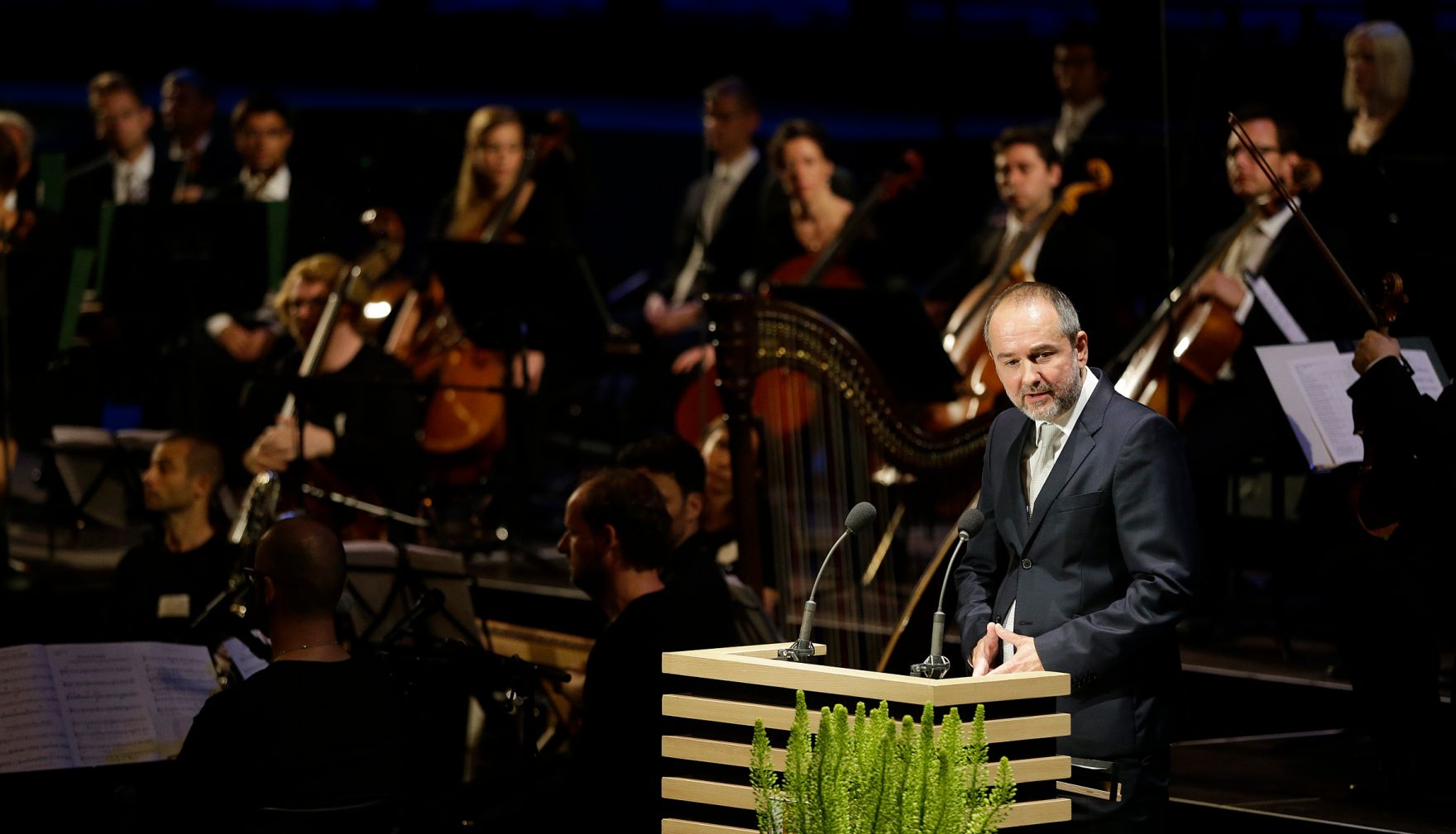 Am 28. Juli 2016 fand in der Felsenreitschule der Festakt anl&auml;sslich der Er&ouml;ffnung der 96. Salzburger Festspiele statt. Im Bild Kunst- und Kulturminister Thomas Drozda bei der Er&ouml;ffnungsrede.
