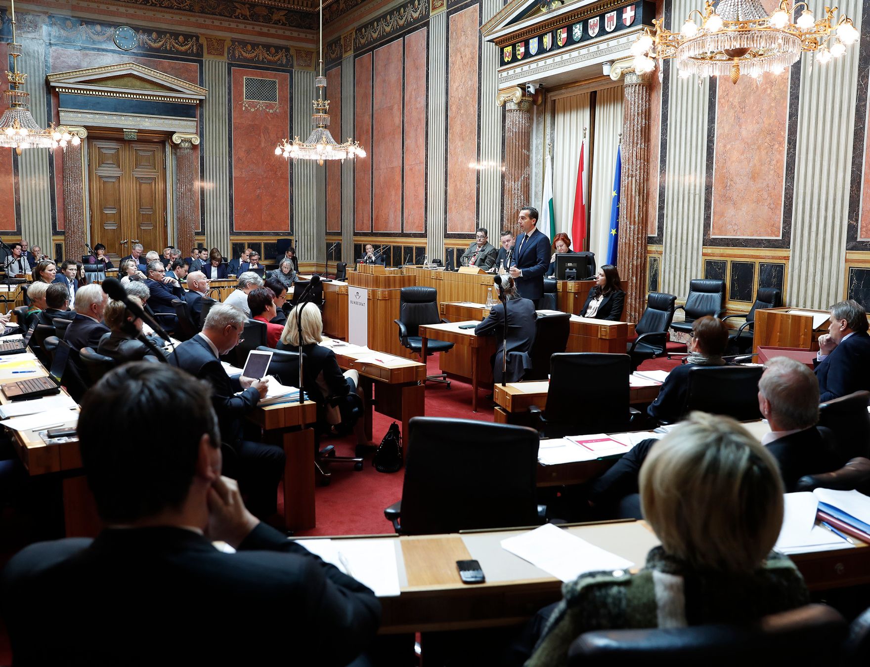 Am 6. Oktober 2016 sprach Bundeskanzler Christian Kern (im Bild) bei der Aktuellen Stunde im Bundesrat im Parlament.