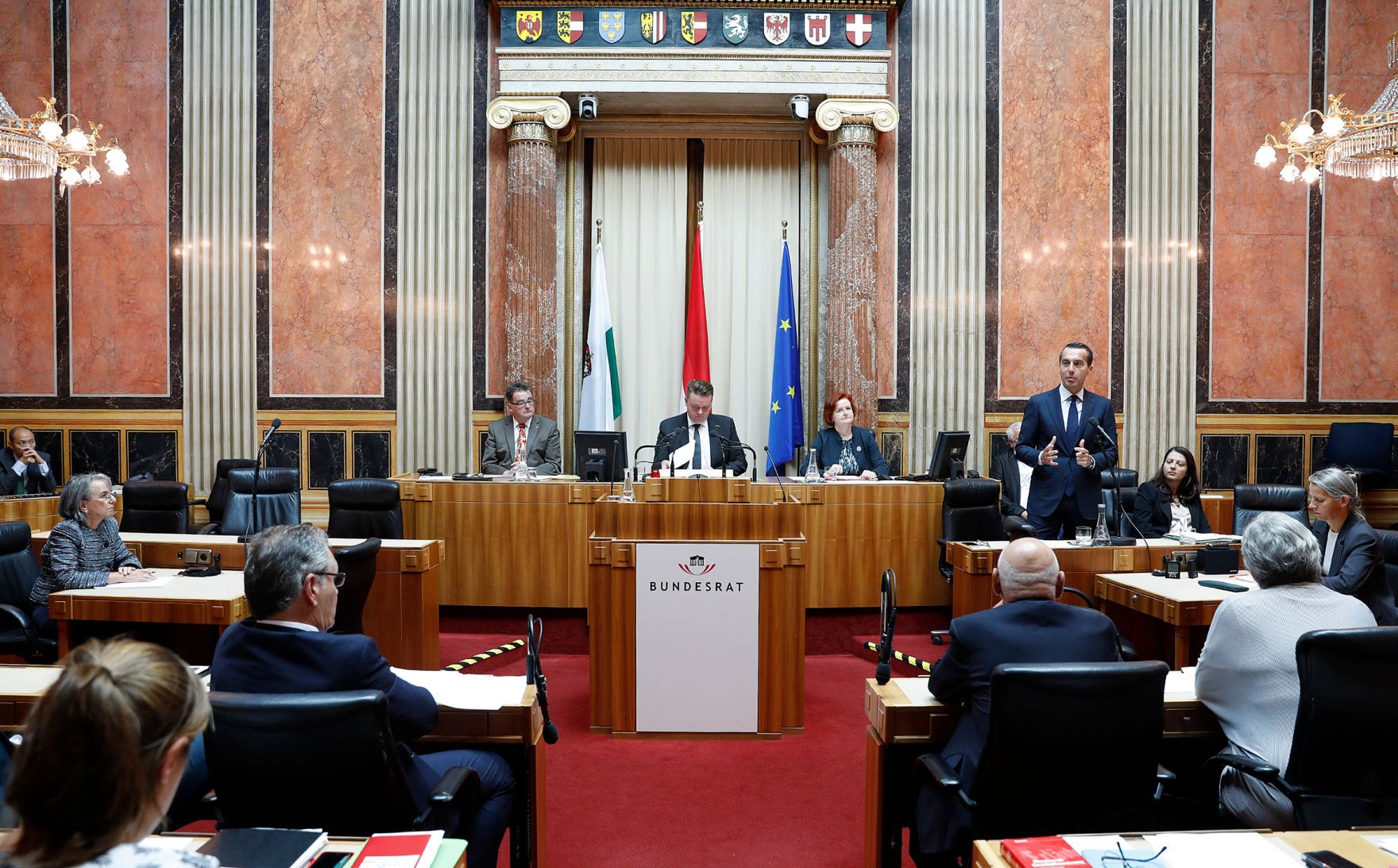 Am 6. Oktober 2016 sprach Bundeskanzler Christian Kern (im Bild) bei der Aktuellen Stunde im Bundesrat im Parlament.