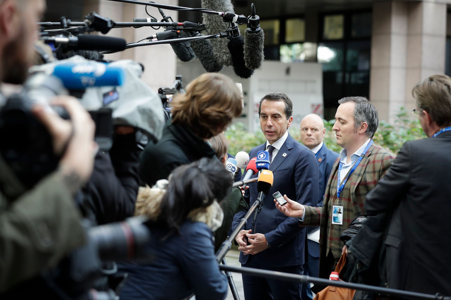 Von 20. bis 21. Oktober 2016 fand in Br&uuml;ssel der Europ&auml;ische Rat der Staats- und Regierungschefs statt. Im Bild Bundeskanzler Christian Kern beim Pressestatement.