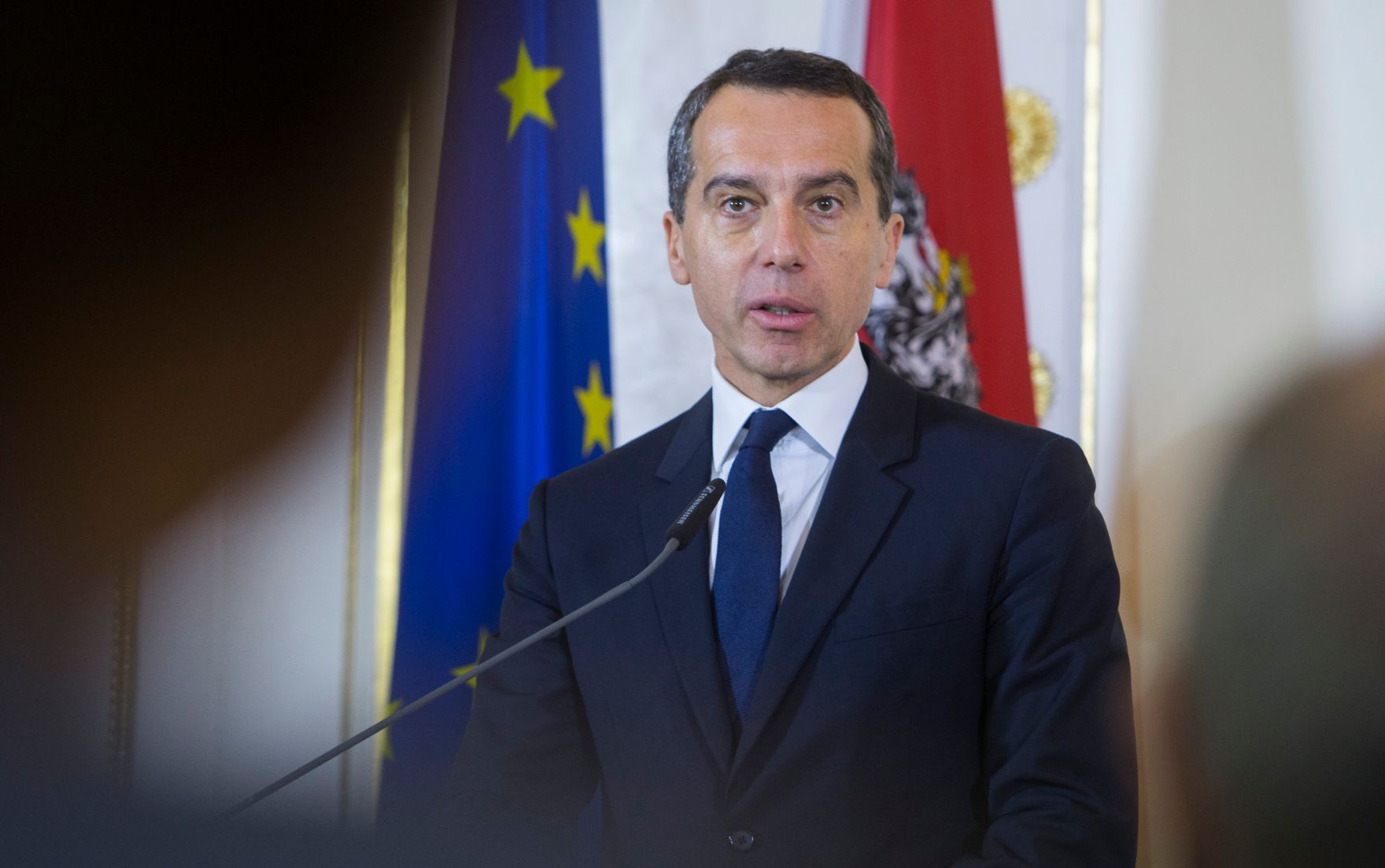 Bundeskanzler Christian Kern beim Medienbriefing &uuml;ber die Regierungssitzung am 25. Oktober 2016.