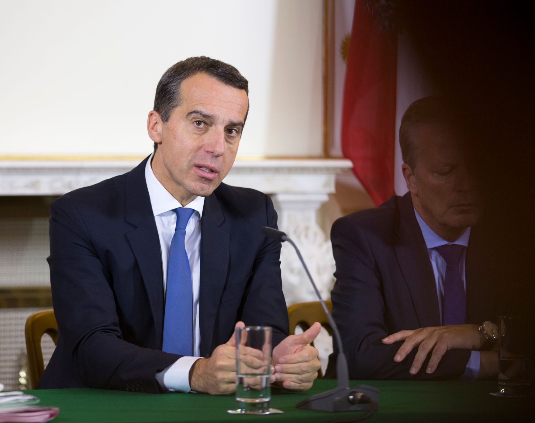 Am 2. November 2016 fand das Medienbriefing &uuml;ber die Regierungssitzung statt. Im Bild Bundeskanzler Christian Kern.