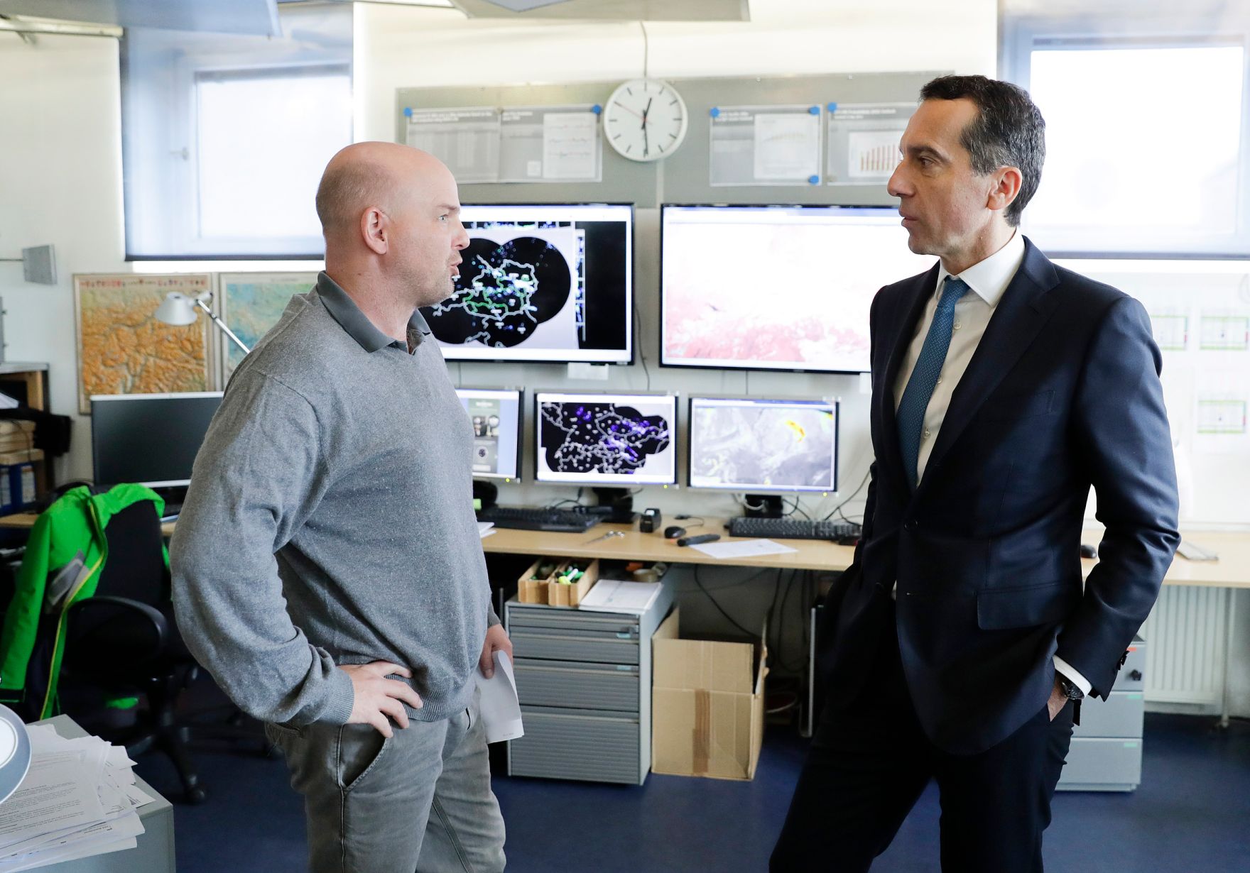 Am 3. November 2016 besuchte Bundeskanzler Christian Kern die ORF-Radioinformation im Funkhaus.