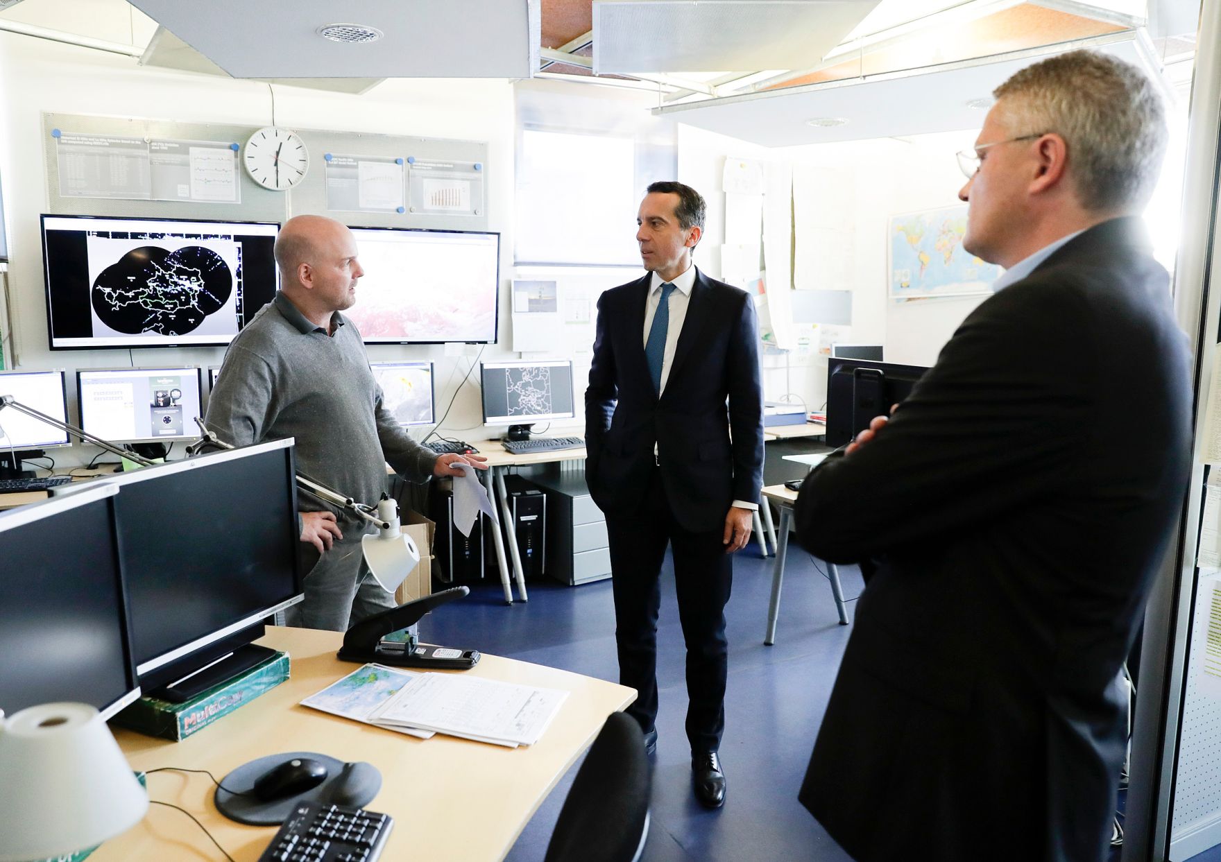 Am 3. November 2016 besuchte Bundeskanzler Christian Kern die ORF-Radioinformation im Funkhaus.