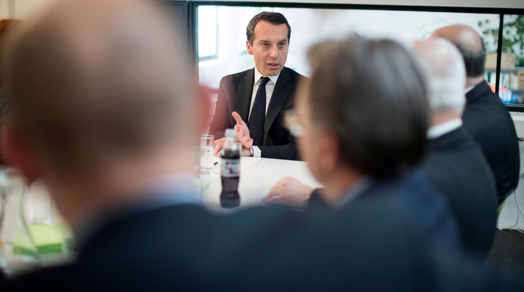 Am 30. November 2016 traf Bundeskanzler Christian Kern UnternehmerInnen zu einem Gespr&auml;ch.