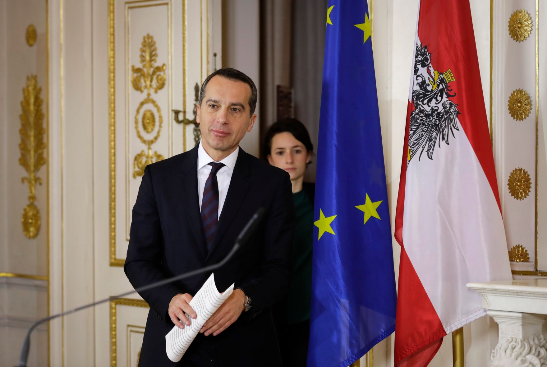 Am 4. Dezember 2016 gab Bundeskanzler Christian Kern ein Pressestatement zum Ausgang der Bundespr&auml;sidentenwahl.