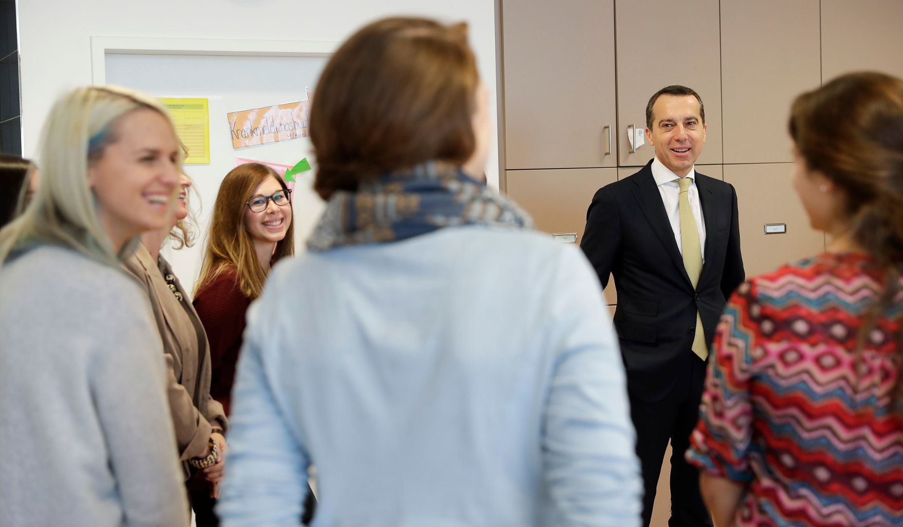 Am 7. Dezember 2016 besuchte Bundeskanzler Christian Kern die Ganztagsschule am Bildungscampus Donaufeld.