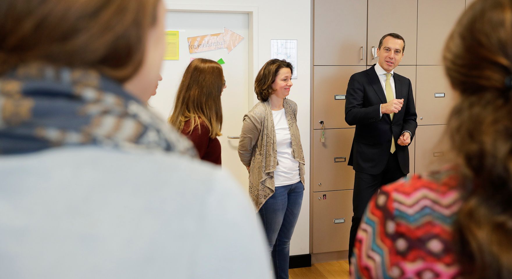 Am 7. Dezember 2016 besuchte Bundeskanzler Christian Kern die Ganztagsschule am Bildungscampus Donaufeld.