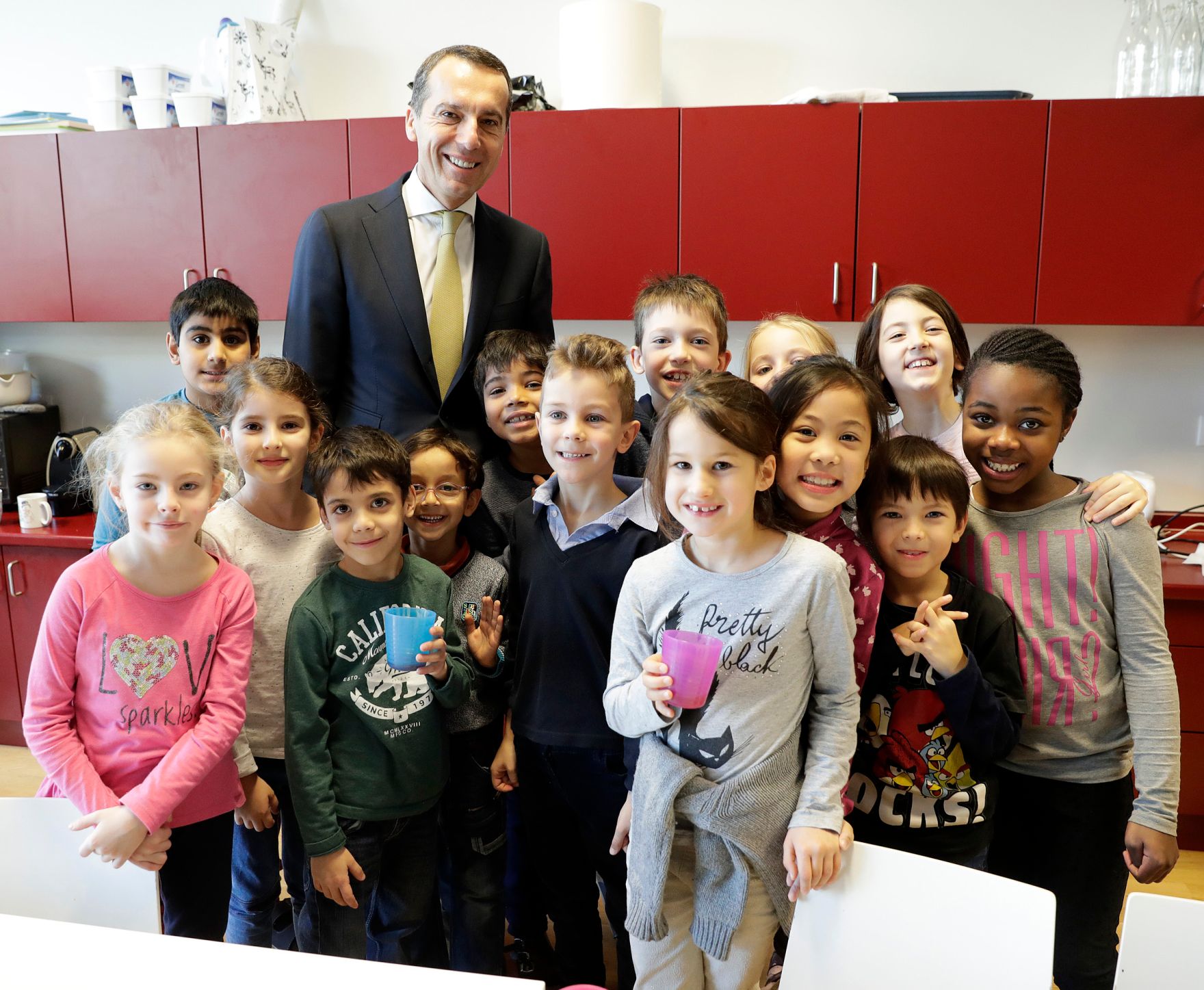 Am 7. Dezember 2016 besuchte Bundeskanzler Christian Kern die Ganztagsschule am Bildungscampus Donaufeld.