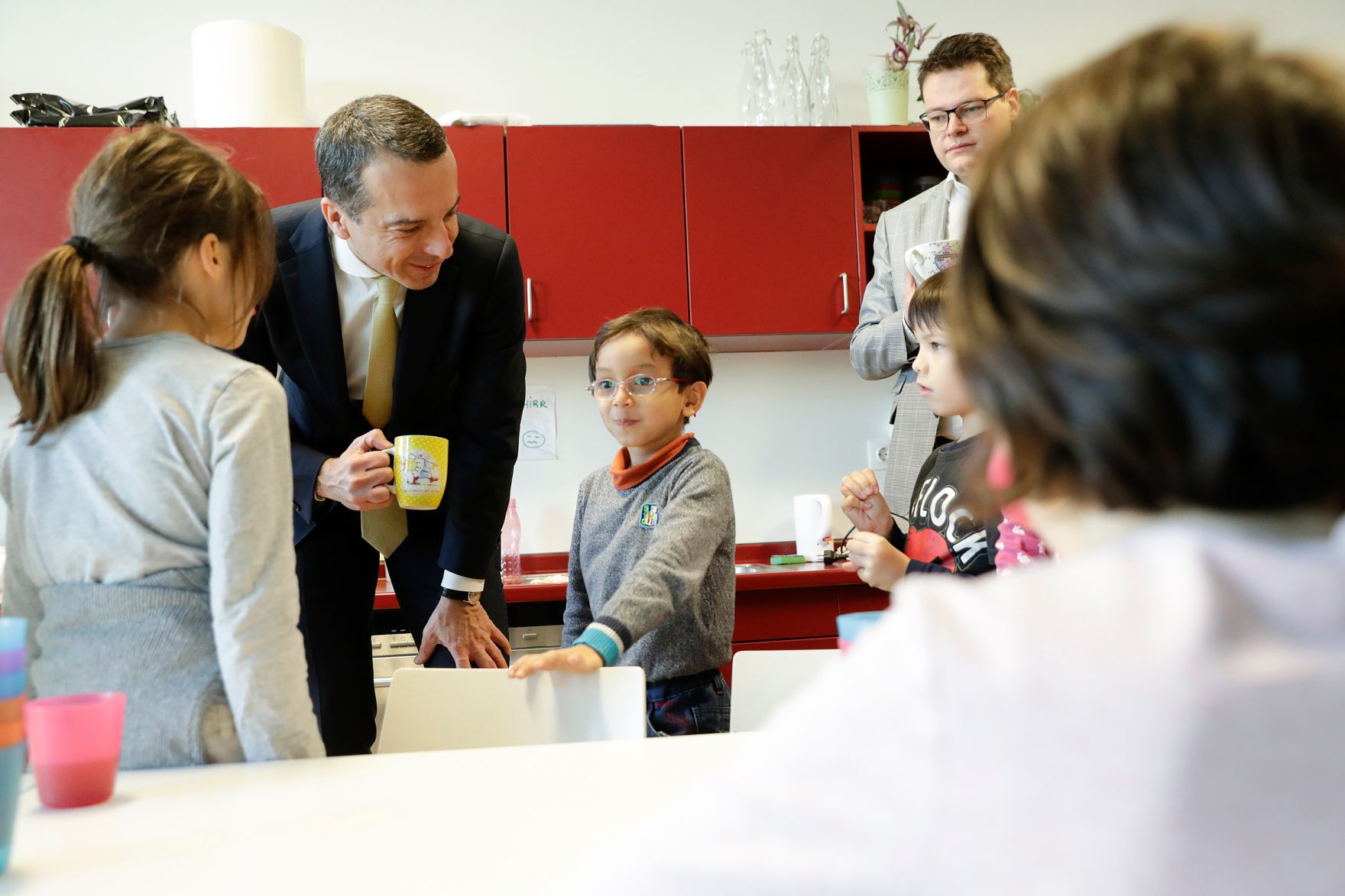 Am 7. Dezember 2016 besuchte Bundeskanzler Christian Kern die Ganztagsschule am Bildungscampus Donaufeld.