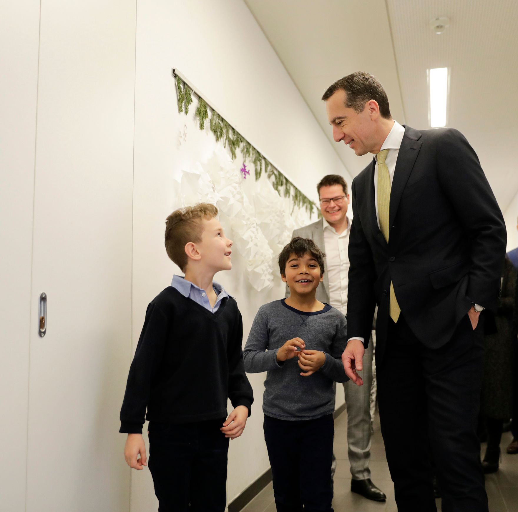 Am 7. Dezember 2016 besuchte Bundeskanzler Christian Kern die Ganztagsschule am Bildungscampus Donaufeld.