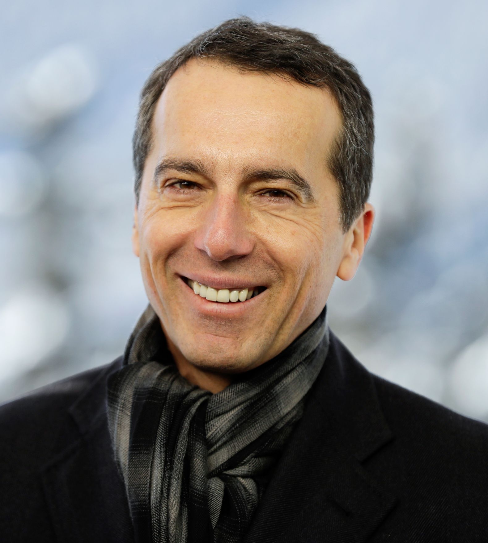 Am 18. J&auml;nner 2017 nahm Bundeskanzler Christian Kern am Weltwirtschaftsforum in Davos teil. Im Bild bei einem Interview mit CNN.